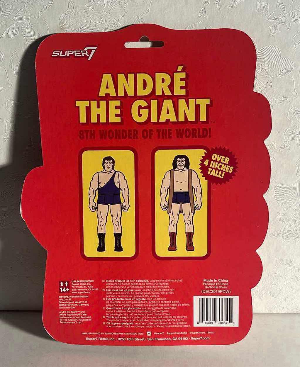 Photo 1 of NIB ANDRE THE GIANT SUPER7 RETRO ACTION FIGURE WRESTLING CLASSIC - RETAIL PRICE $19.99