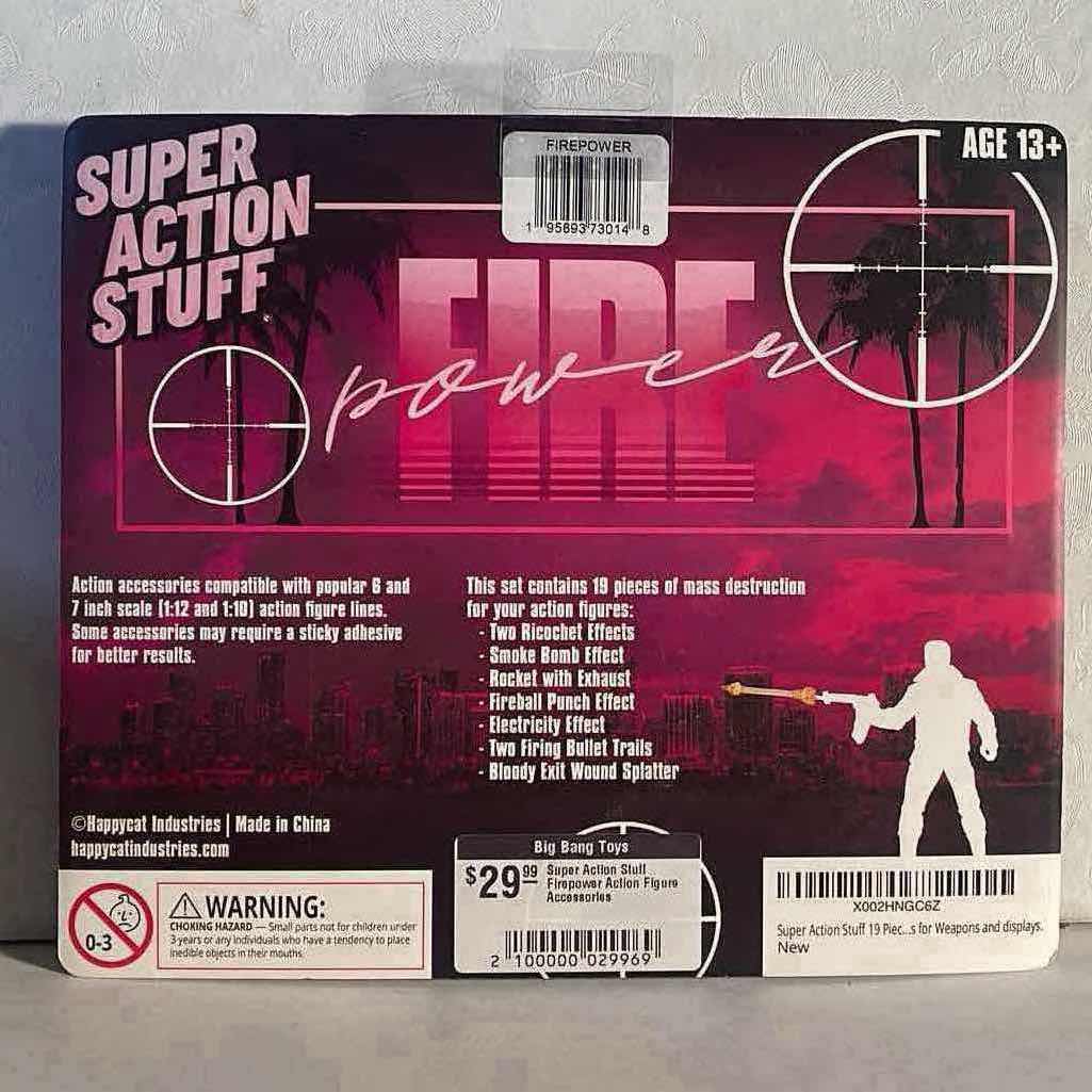 Photo 1 of NIB SUPER ACTION STUFF FIRE POWER SET - ACTION FIGURE ACCESSORIES  - RETAIL PRICE $ 29.99