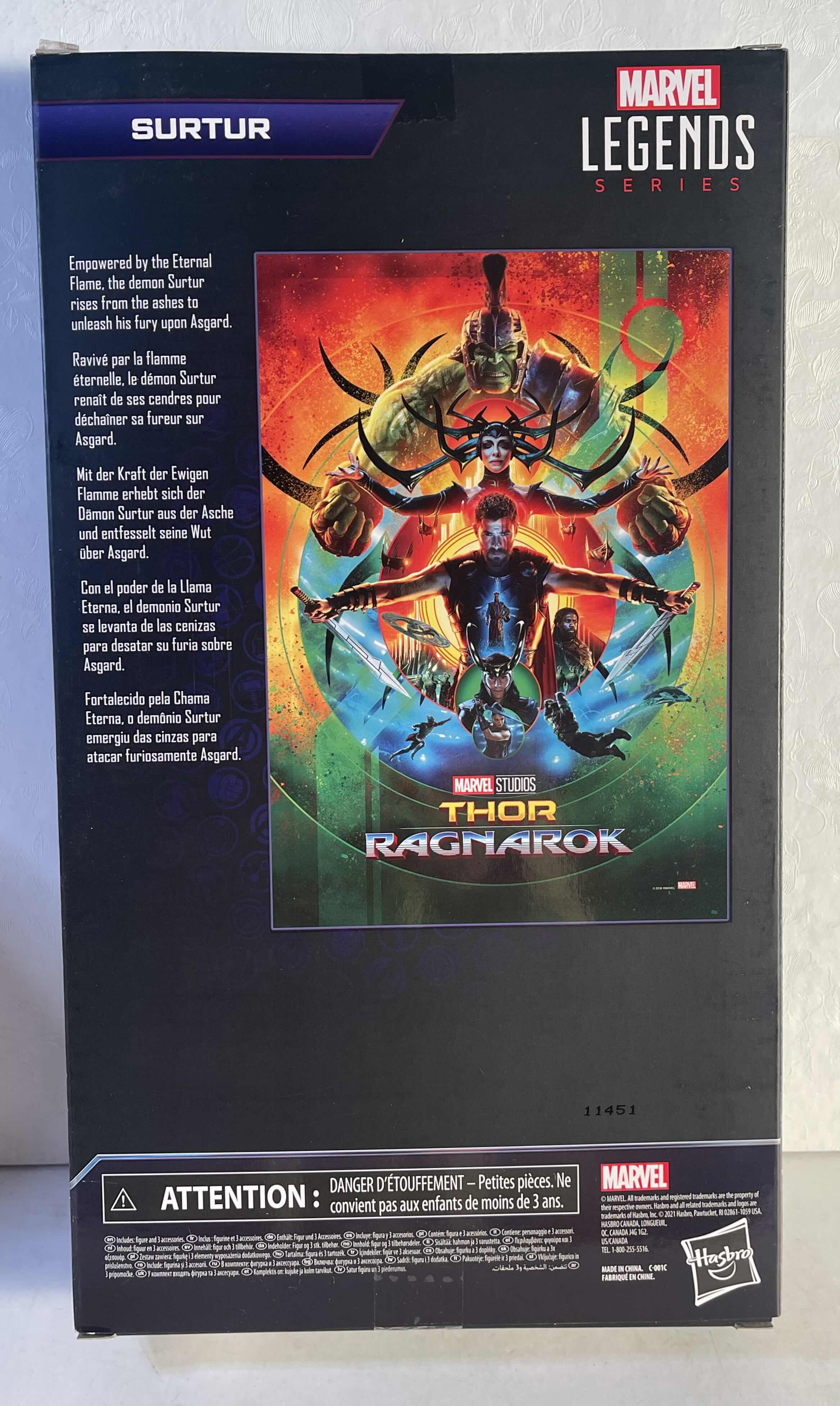Photo 1 of NIB MARVEL LEGENDS SERIES THOR RAGNAROK JUMBO ACTION FIGURE  “SURTUR” - RETAIL PRICE $60.00