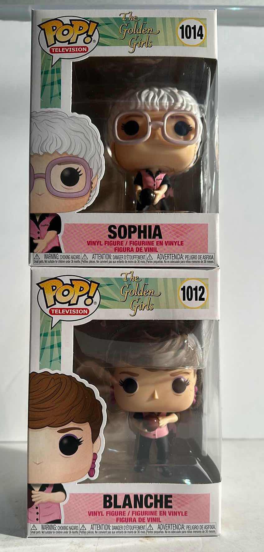 Photo 1 of NIB FUNKO POP TELEVISION THE GOLDEN GIRLS “SOPHIA, BLANCHE”  RETAIL PRICE $26.00