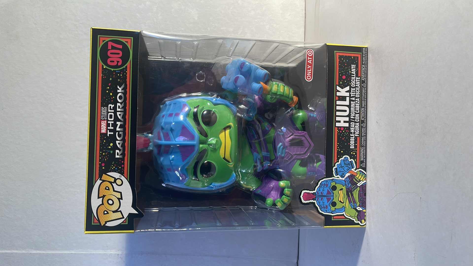 View 3 of NIB FUNKO POP JUMBO MARVEL THOR RAGNAROK “HULK BLACK LIGHT BOBBLE HEAD TARGET EXCLUSIVE - RETAIL PRICE $55.00