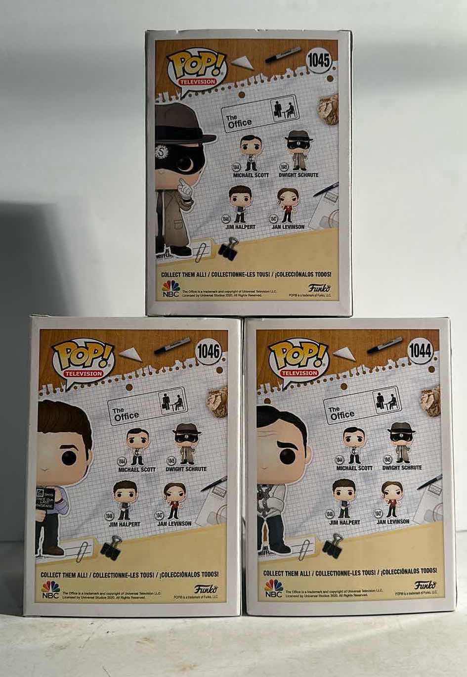 Photo 1 of NIB FUNKO POP TELEVISION THE OFFICE “MICHAEL SCOTT, JIM HALPERT, DWIGHT SCHRUTE AS SCRANTON STRANGLER” -RETAIL PRICE $37.00