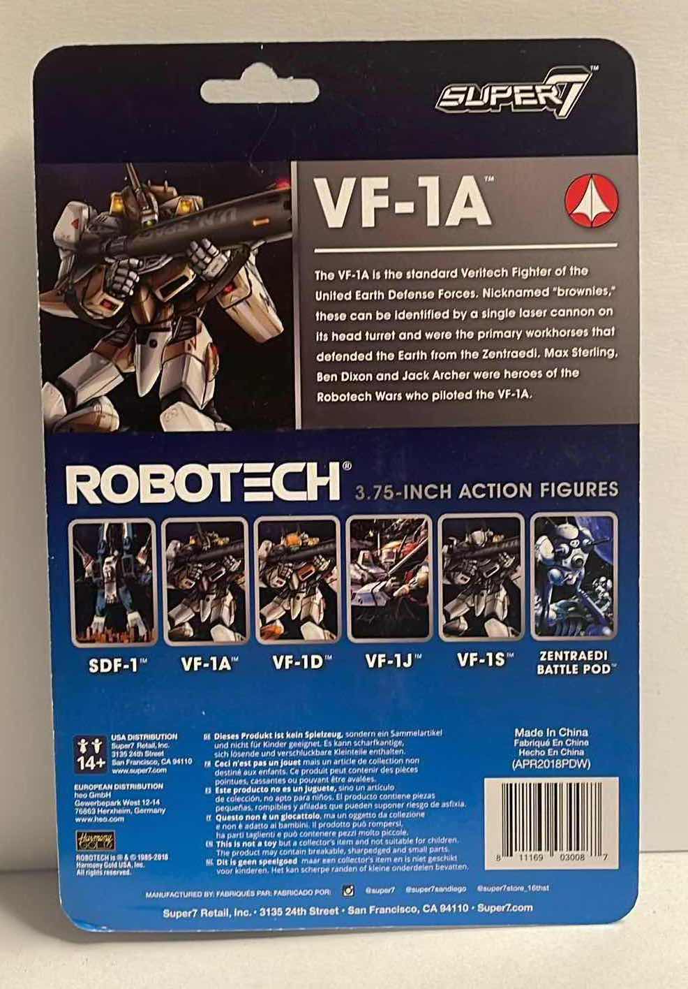 View 2 of NIB ROBOTECH REACTION FIGURE VALKYRIE VF-1A - RETAIL PRICE $20.00