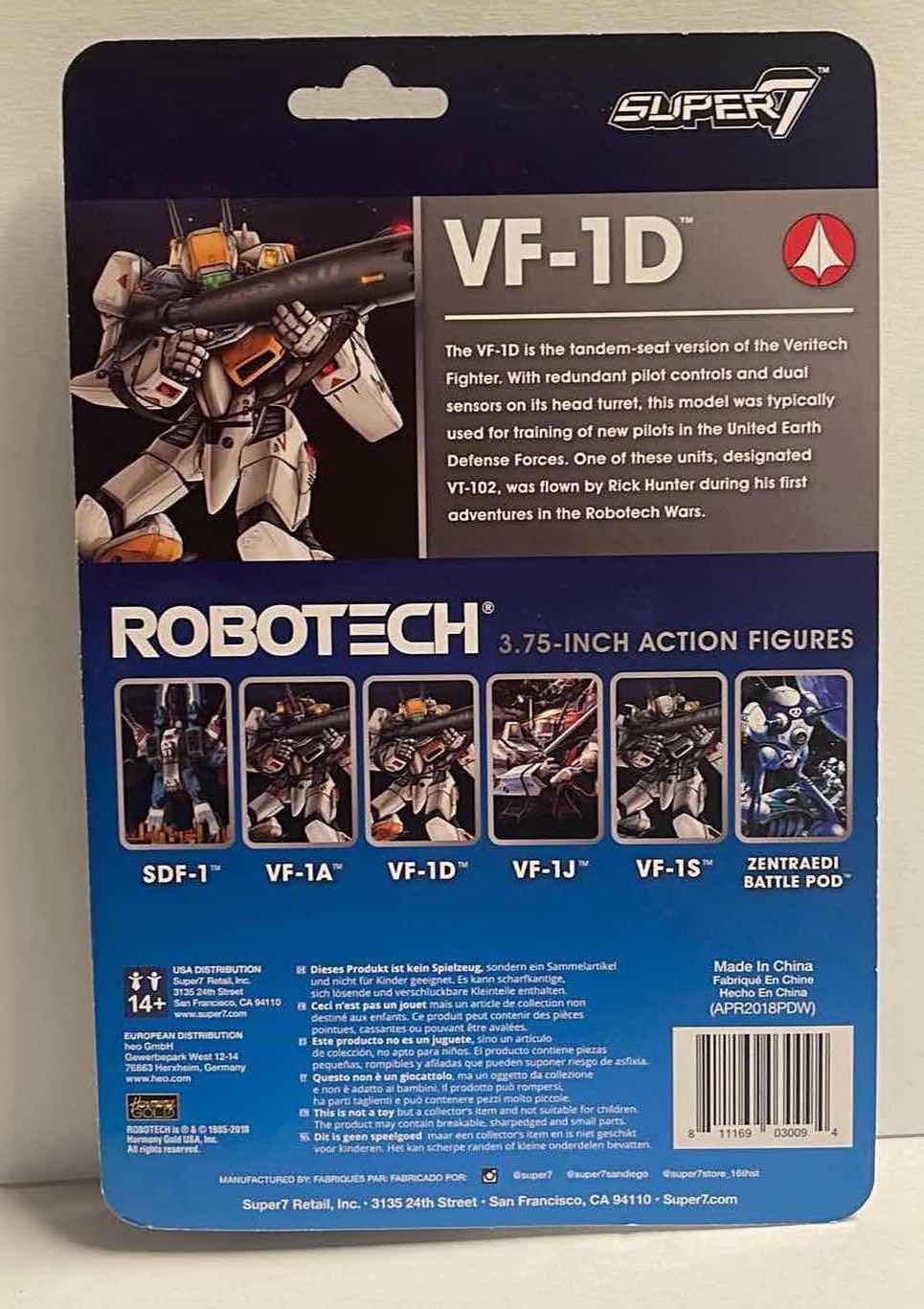 Photo 1 of NIB ROBOTECH REACTION FIGURE VALKYRIE VF-1D- RETAIL PRICE $15.99