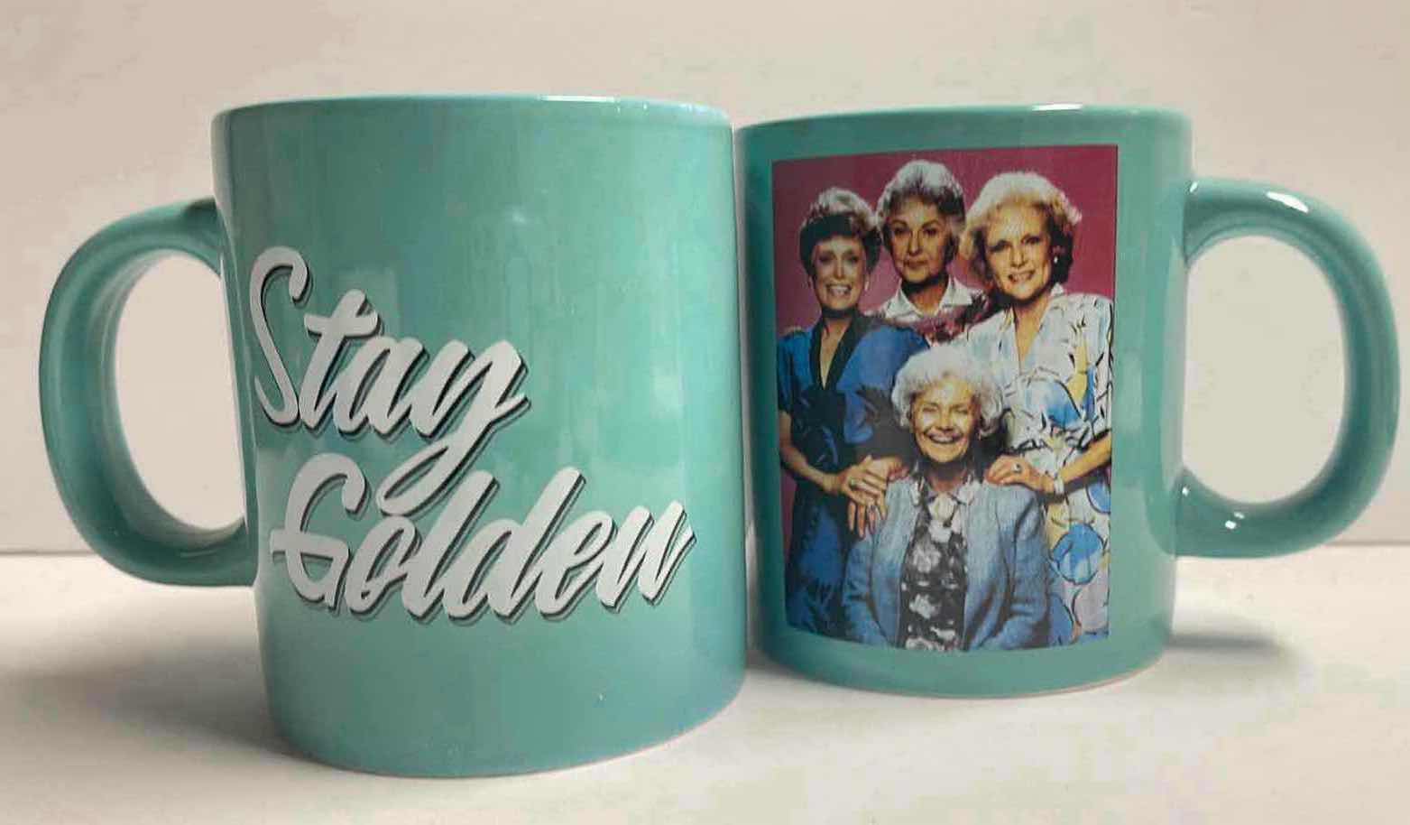 Photo 1 of NIB GOLDEN GIRLS STAY GOLDEN 16 oz CERAMIC MUGS - RETAIL PRICE $26.00