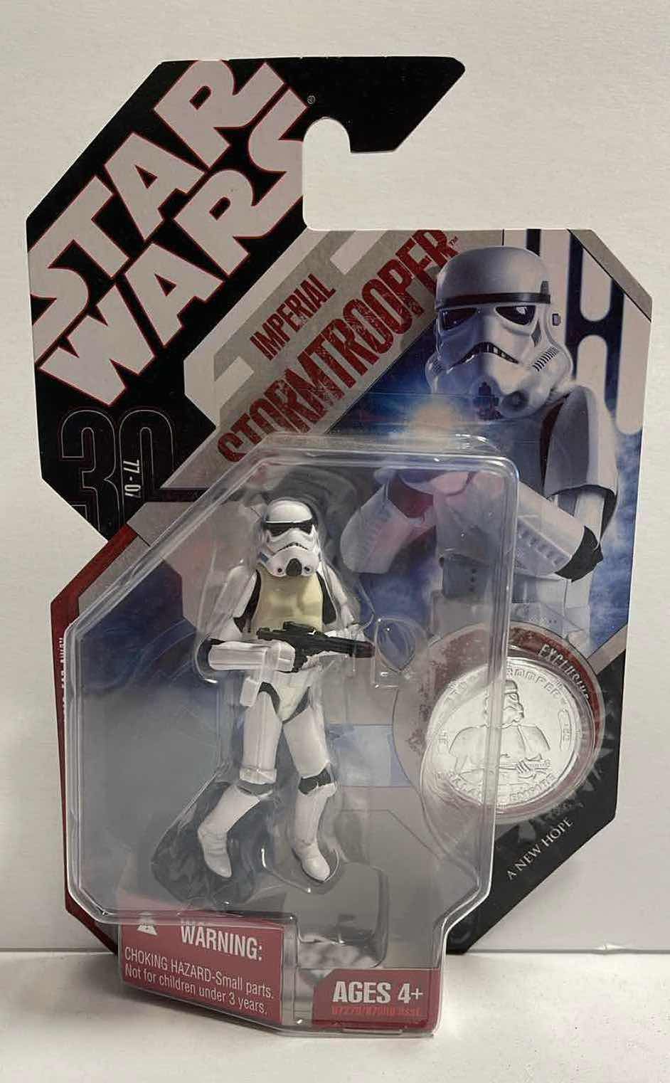 View 1 of NIB STAR WARS A NEW HOPE 2007 30TH ANNIVERSARY WAVE 3 IMPERIAL STORMTROOPER ACTION FIGURE #20 - RETAIL PRICE $20.00