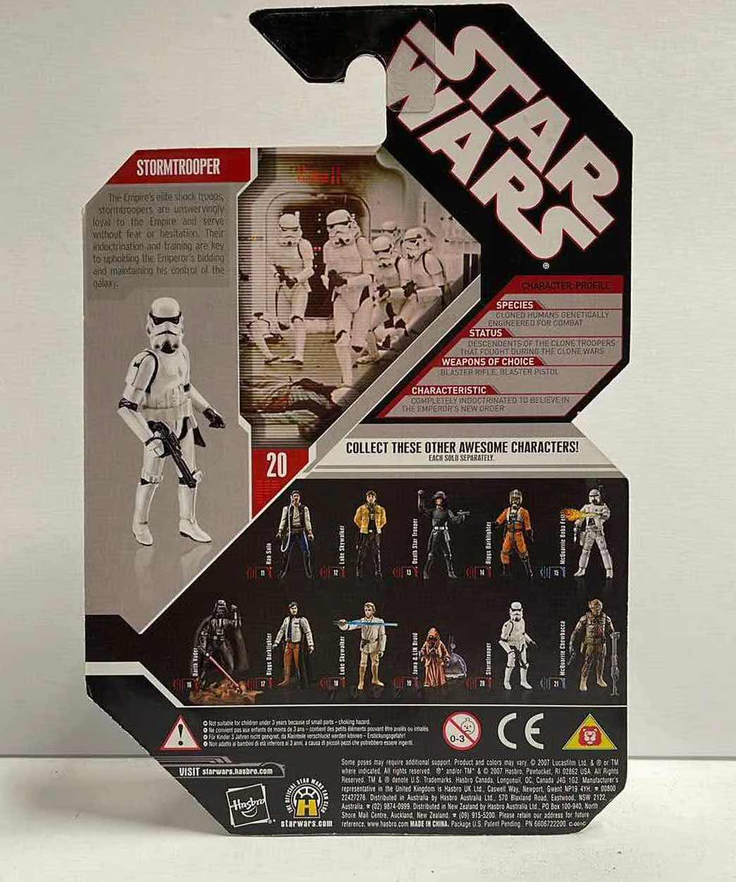 View 2 of NIB STAR WARS A NEW HOPE 2007 30TH ANNIVERSARY WAVE 3 IMPERIAL STORMTROOPER ACTION FIGURE #20 - RETAIL PRICE $20.00
