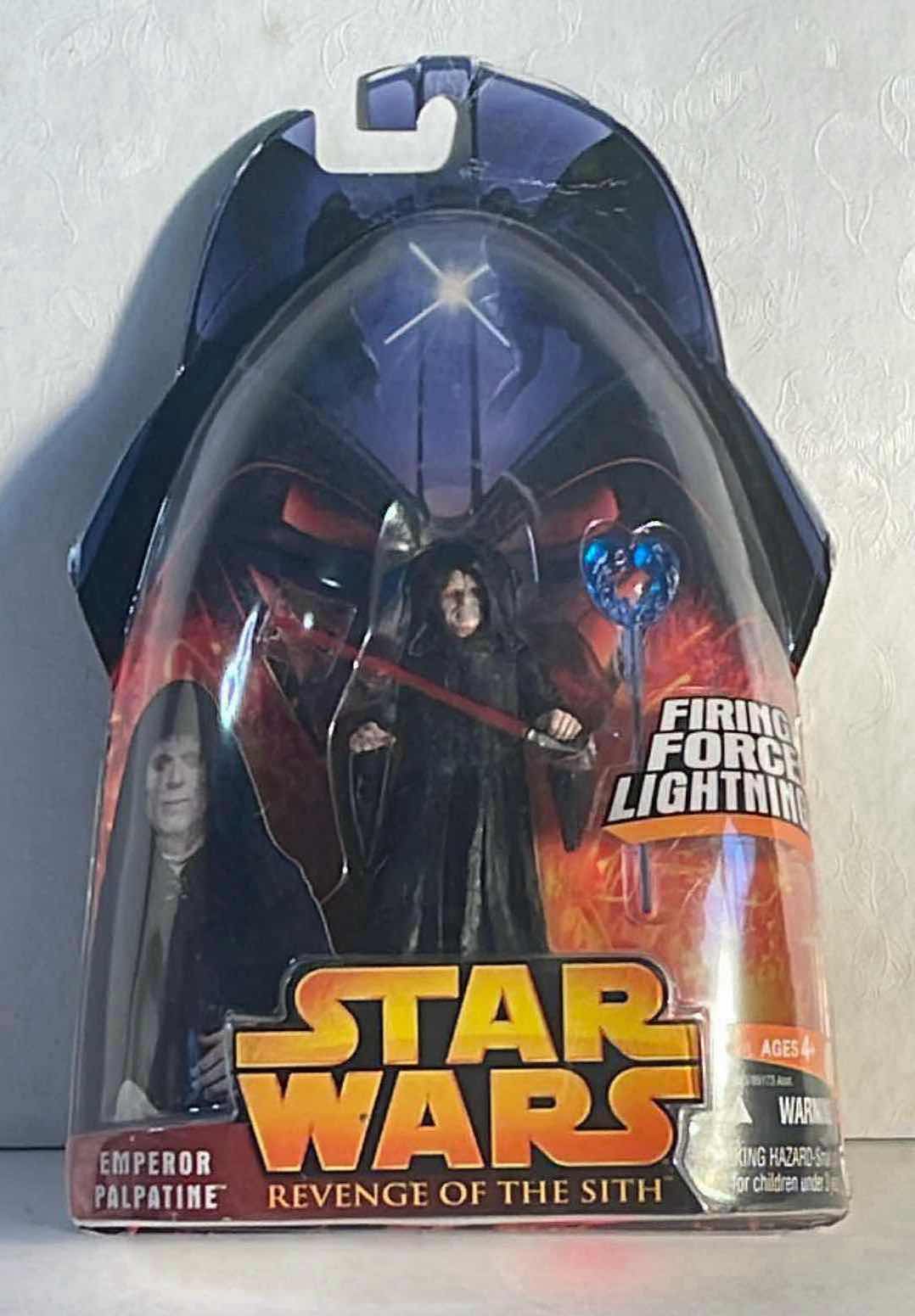 View 1 of NIB STAR WARS REVENGE OF THE SITH “EMPEROR PALPATINE” ACTION FIGURE - RETAIL PRICE $16.00