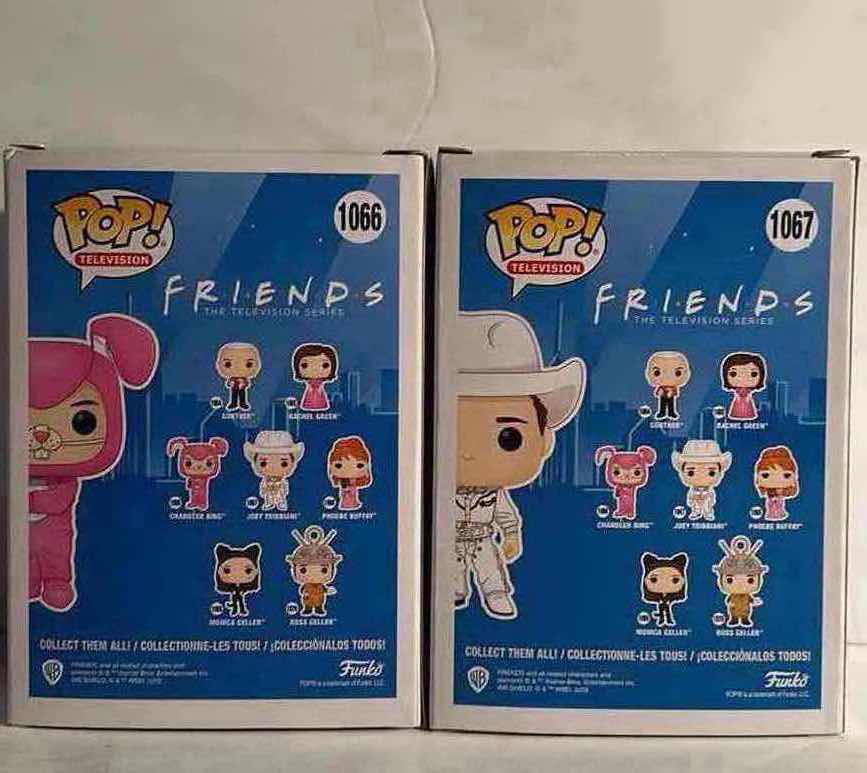 Photo 1 of NIB FUNKO POP TELEVISION SERIES  FRIENDS “JOEY TRIBBIANI, CHANDLER BING” FIGURES- TOTAL RETAIL PRICE $35.00