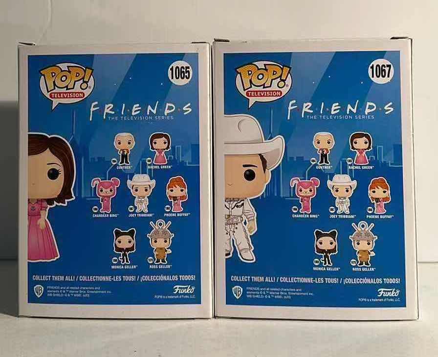 Photo 1 of NIB FUNKO POP TELEVISION SERIES FRIENDS “JOEY TRIBBIANI, RACHEL GREEN” BOBBLEHEAD FIGURES- TOTAL RETAIL PRICE $35