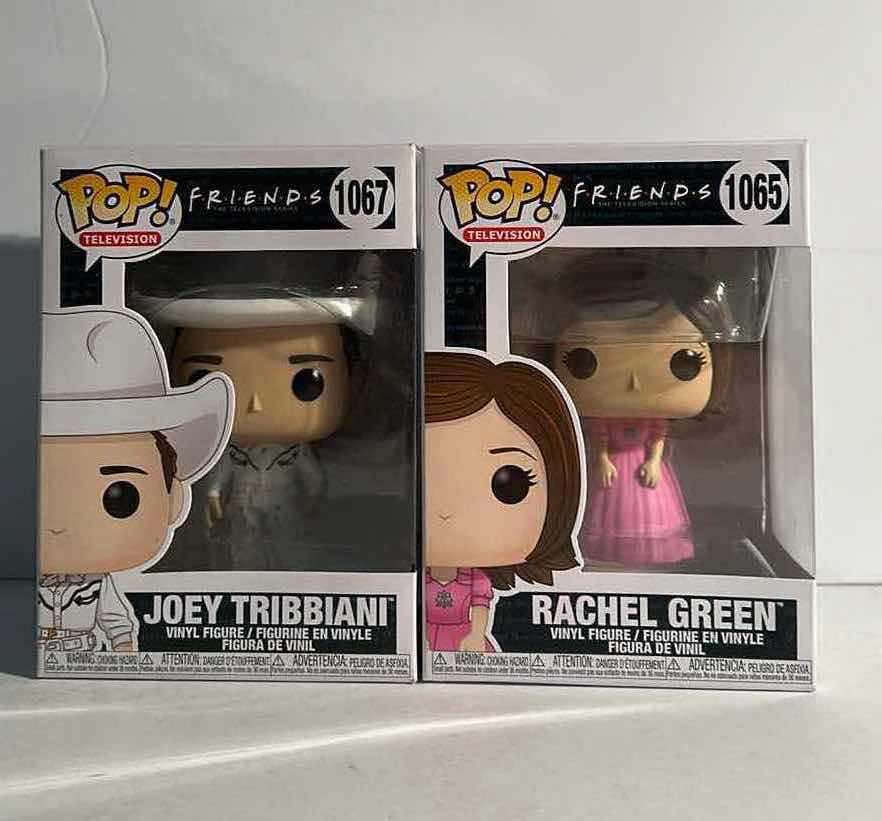 Photo 1 of NIB FUNKO POP TELEVISION SERIES FRIENDS “JOEY TRIBBIANI, RACHEL GREEN” BOBBLEHEAD FIGURES- TOTAL RETAIL PRICE $35