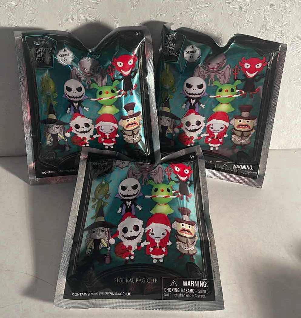 Photo 1 of NIB DISNEY TIM BURTON'S THE NIGHTMARE BEFORE CHRISTMAS SERIES 6 FIGURAL BAG CLIP - TOTAL RETAIL PRICE $35.00
