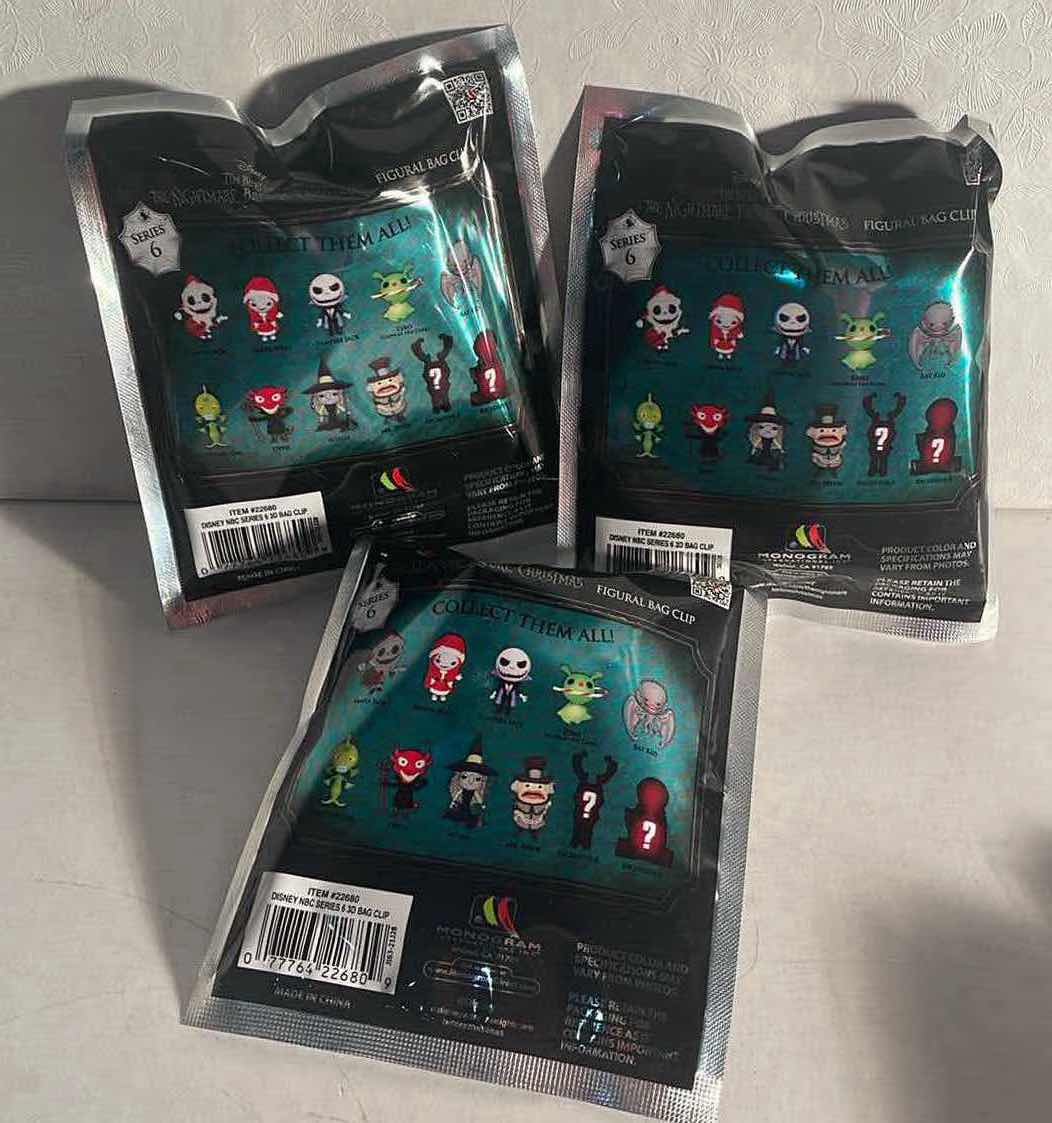 Photo 1 of NIB DISNEY TIM BURTON'S THE NIGHTMARE BEFORE CHRISTMAS SERIES 6 FIGURAL BAG CLIP - TOTAL RETAIL PRICE $35.00