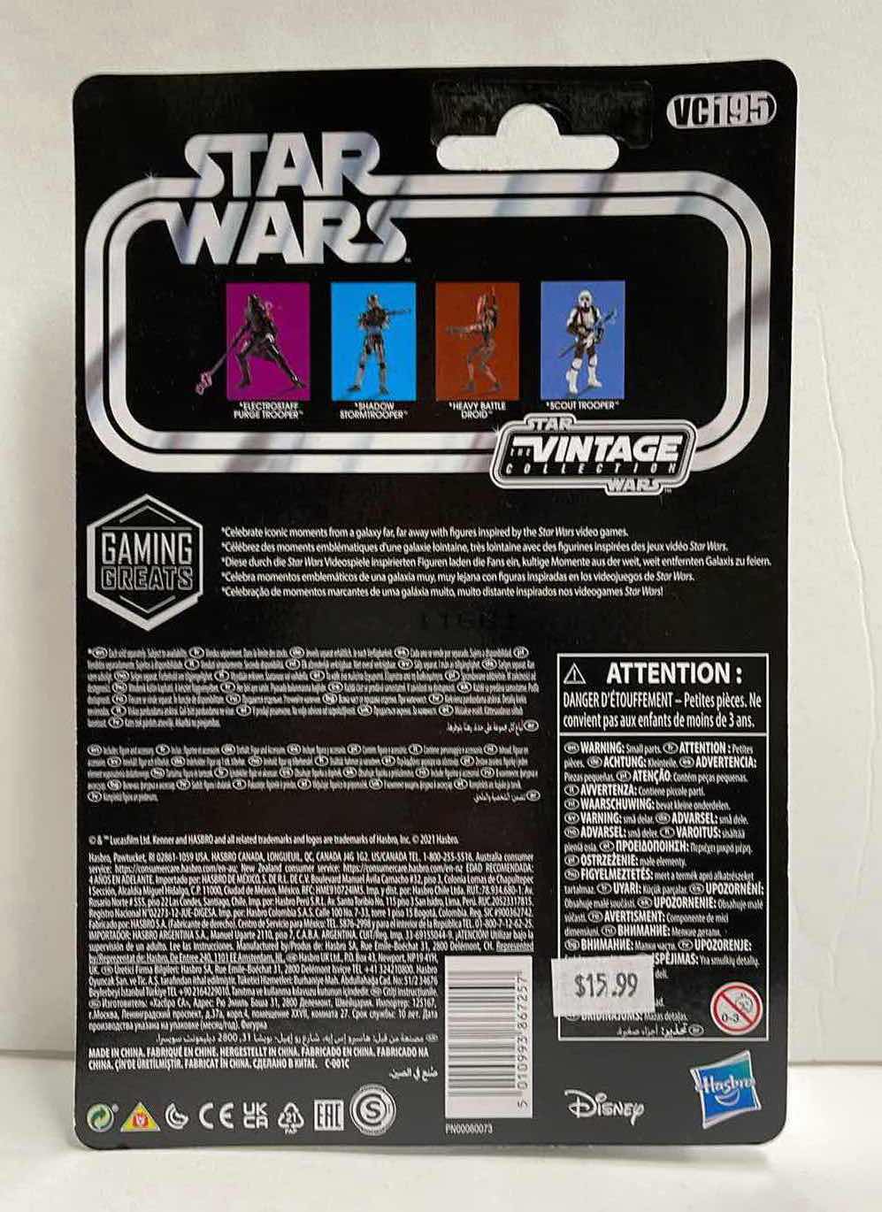 Photo 1 of NIB STAR WARS THE VINTAGE COLLECTION “ELECTROSTAFF PURGE TROOPER” ACTION FIGURE - RETAIL PRICE $15.99
