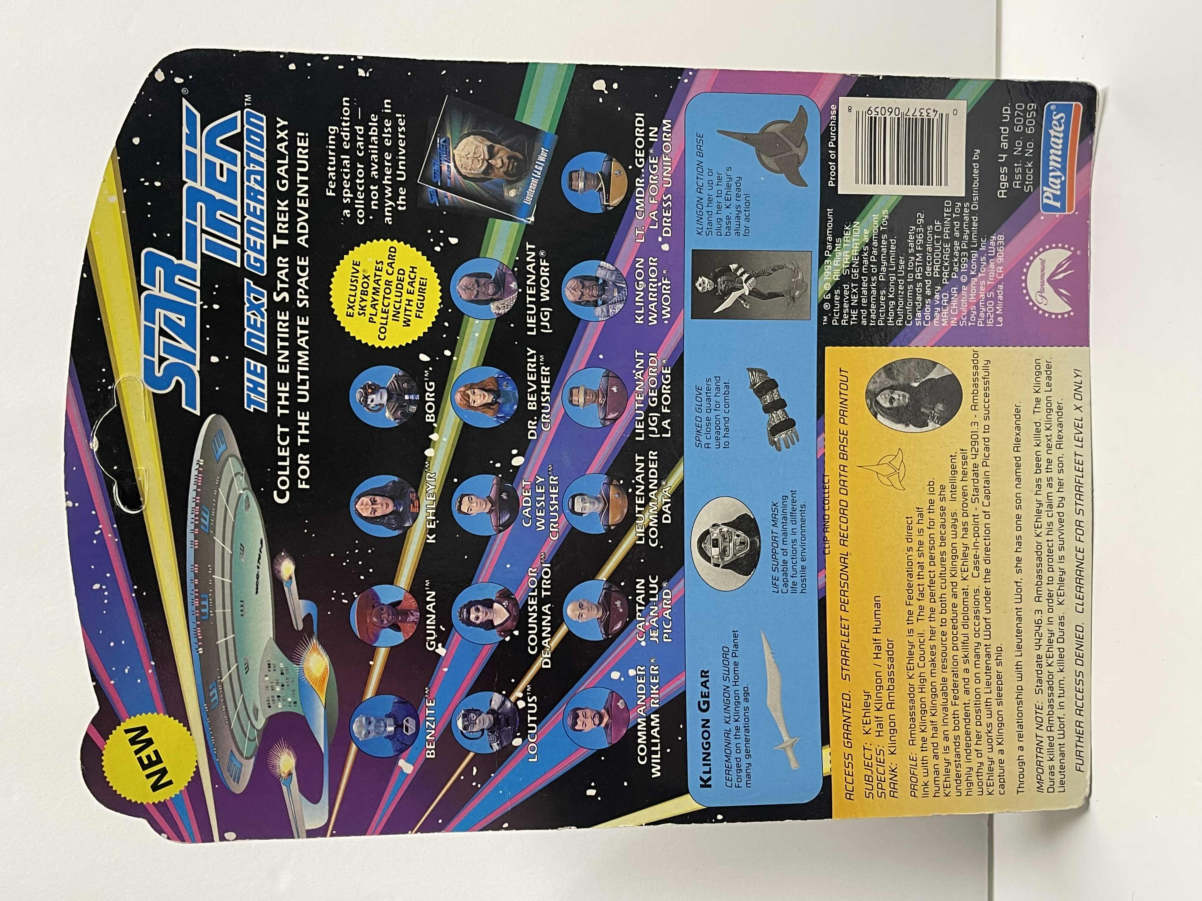 Photo 1 of NOS VINTAGE STAR TREK THE NEXT GENERATION “AMBASSADOR K’EHLEYR” ACTION FIGURE- RETAIL PRICE $11.00