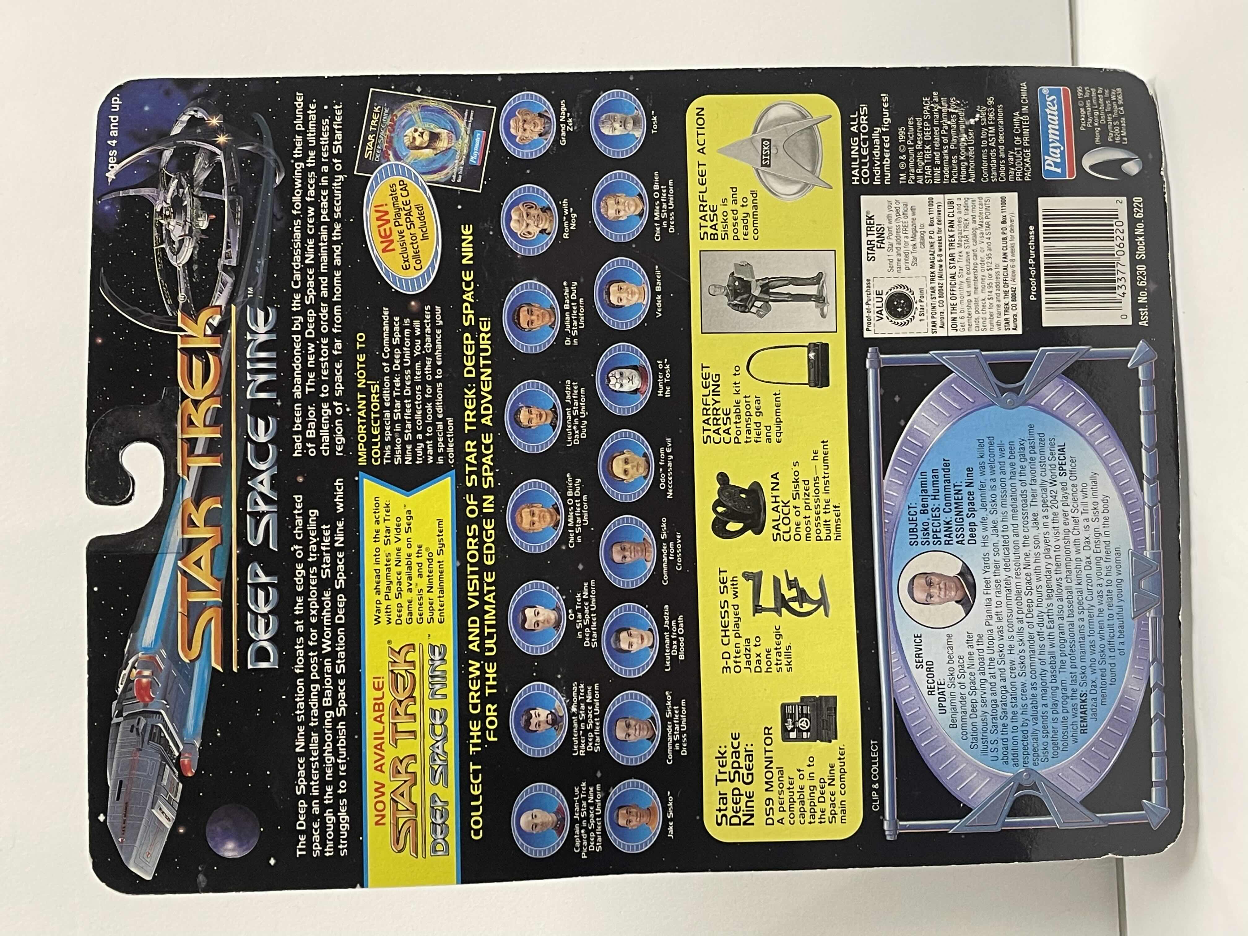 Photo 1 of NIB 1993 PLAYMATES: STAR TREK DEEP SPACE NINE “COMMANDER BEMJAMON” ACTION FIGURE RETAIL PRICE  $16.00