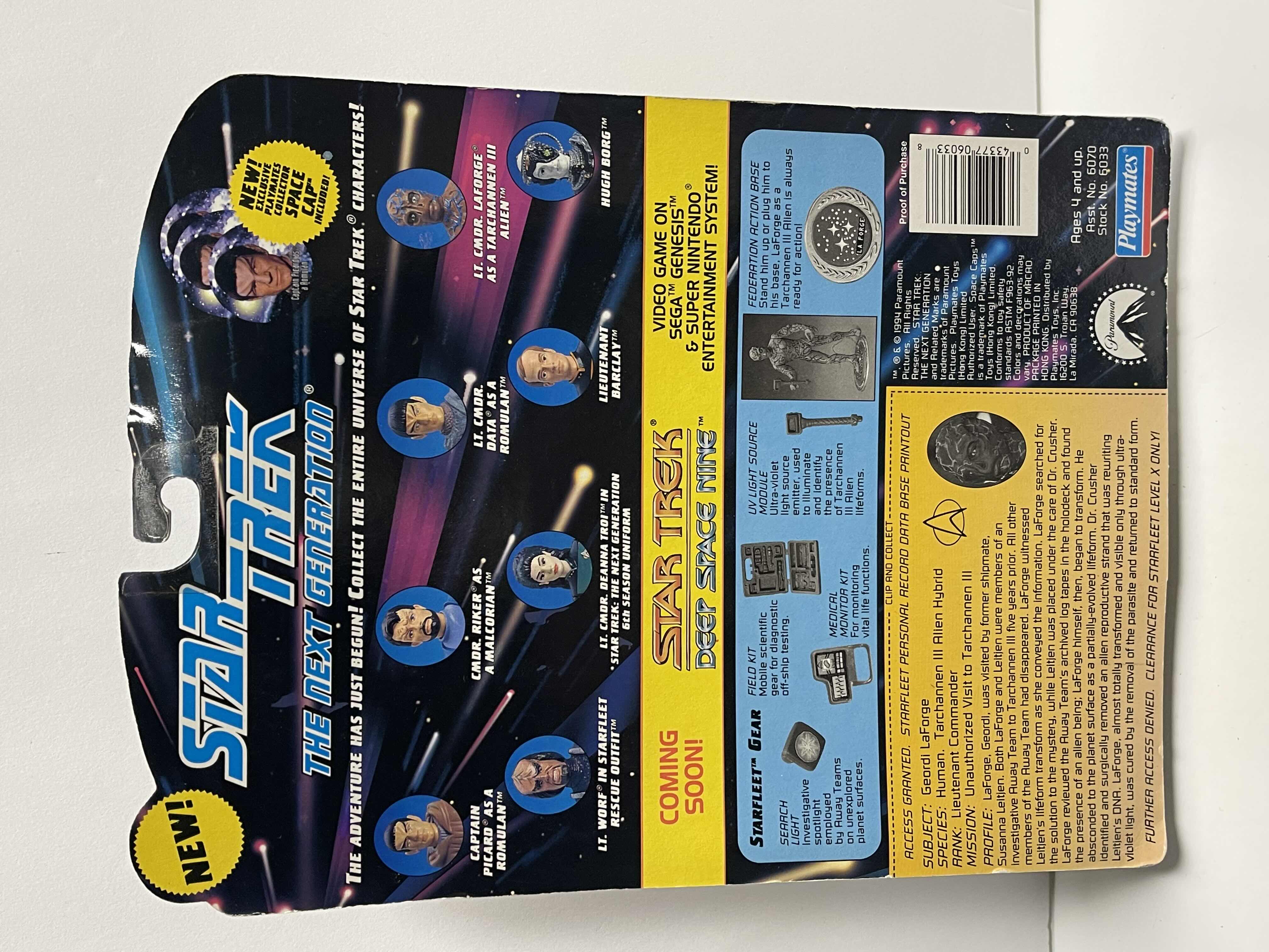 Photo 1 of NOS VINTAGE STAR TREK THE NEXT GENERATION “LT COMMANDER AS A TARCHANNEM “ ACTION FIGURE- RETAIL PRICE $17.00