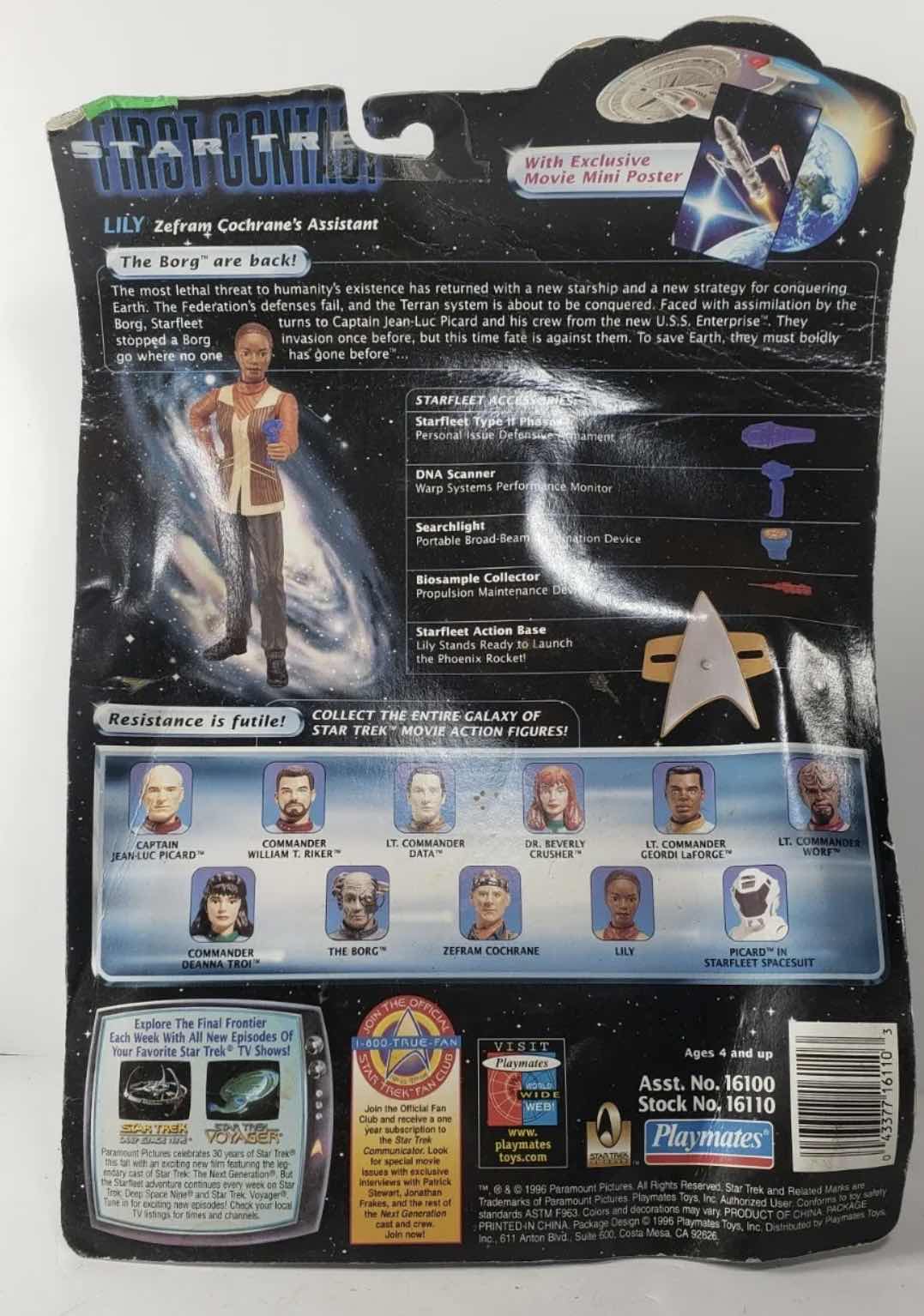 Photo 1 of NIB STAR TREK FIRST CONTACT “LILY ZEFRAM COCHRANANE’S ASSISTANT” - RETAIL PRICE $36.00