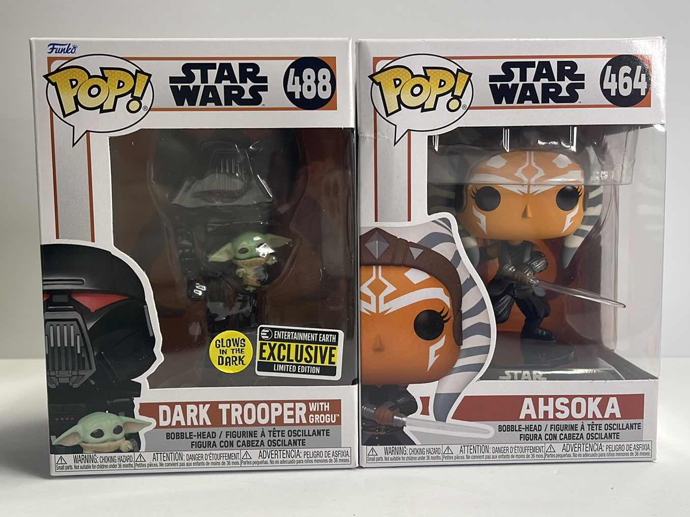 Photo 1 of NIB FUNKO POP STAR WARS SERIES “ LIMITED EDITION DARK TROOPER W/ GROGU & AHSOKA”TOTAL RETAIL PRICE - $35.99