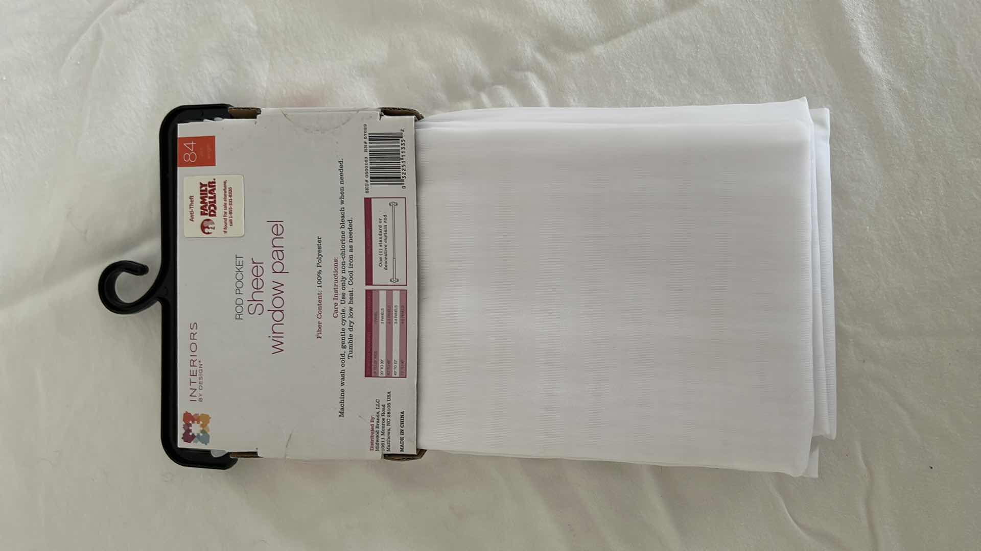 Photo 1 of 1 ROD POCKET SHEER WINDOW PANEL 84”