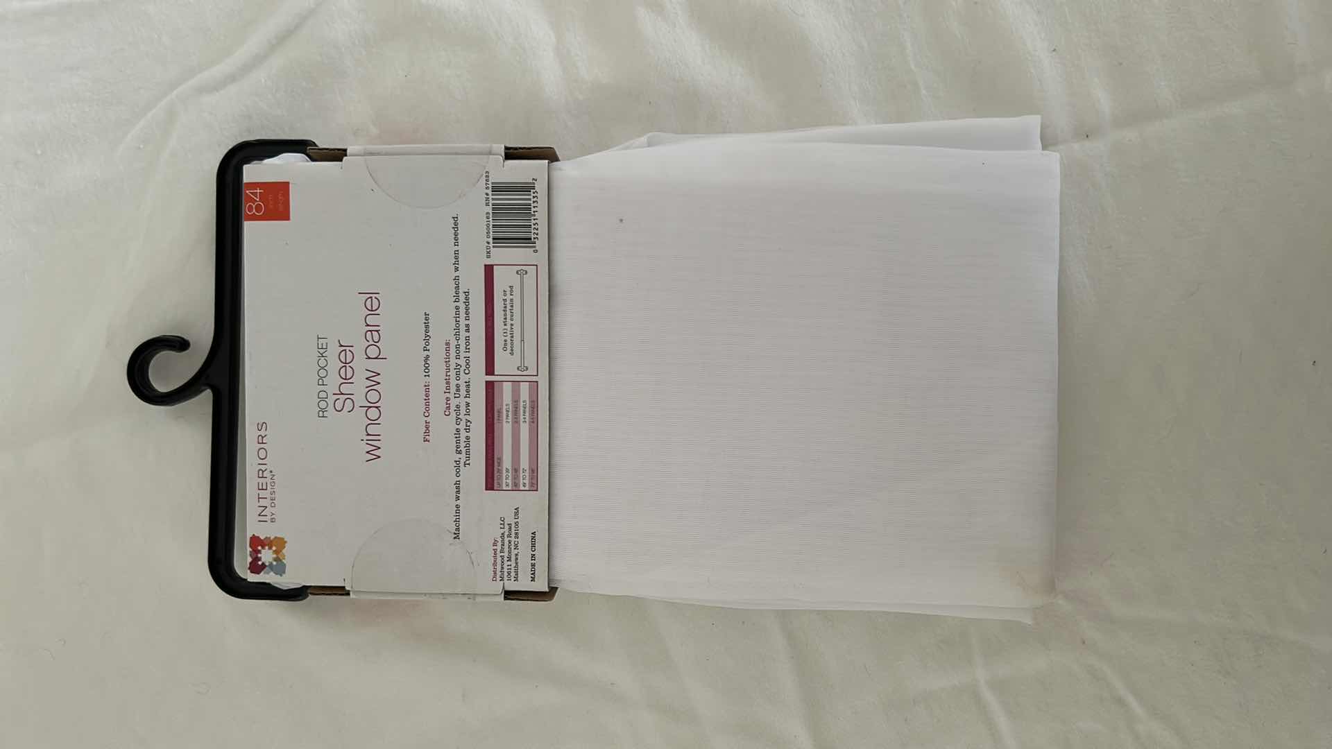 Photo 2 of 1 ROD POCKET SHEER WINDOW PANEL 84”