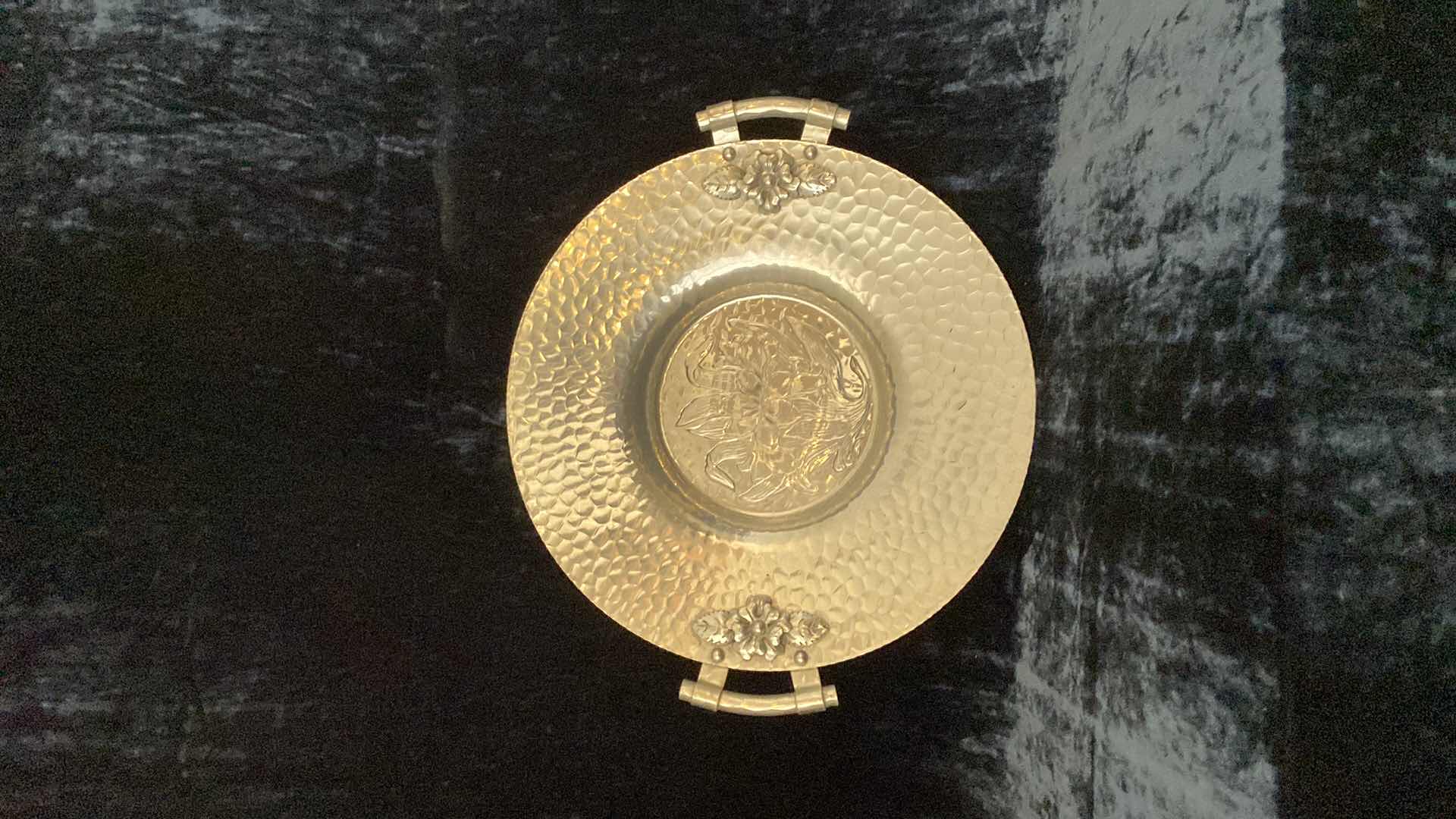 Photo 1 of HAMMERED ALUMINUM TRAY HAND WROUGHT CREATIONS