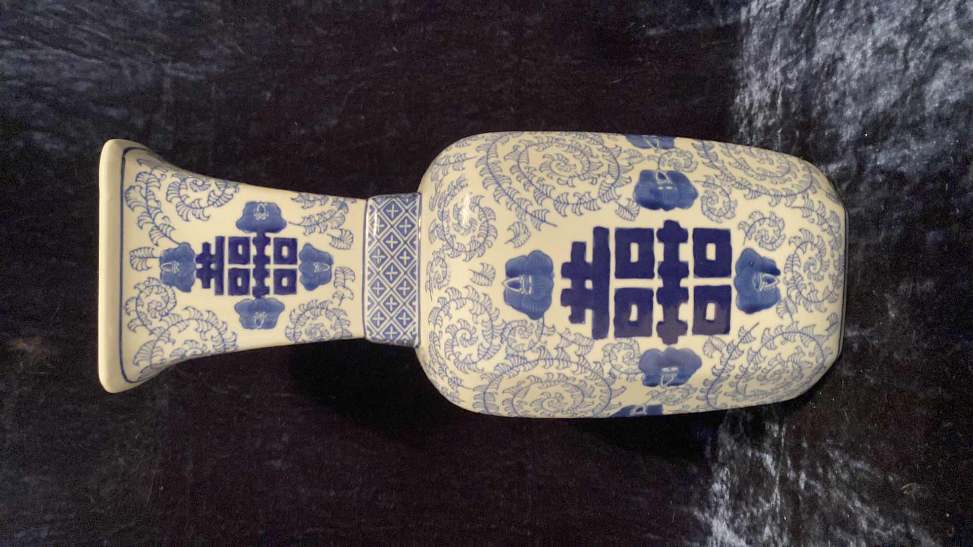 Photo 1 of PLUTUS BRAND BLUE AND WHITE PORCELAIN VASE