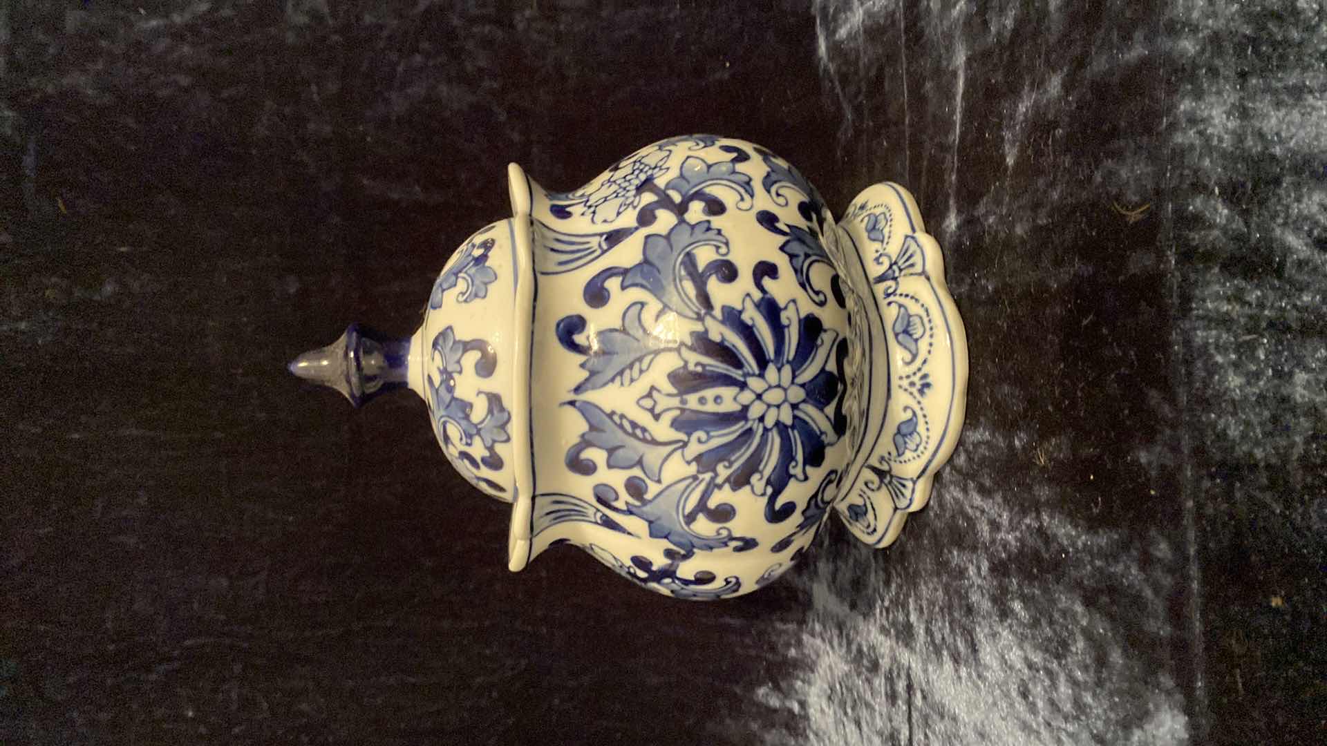 Photo 1 of BLUE AND WHITE PORCELAIN JAR