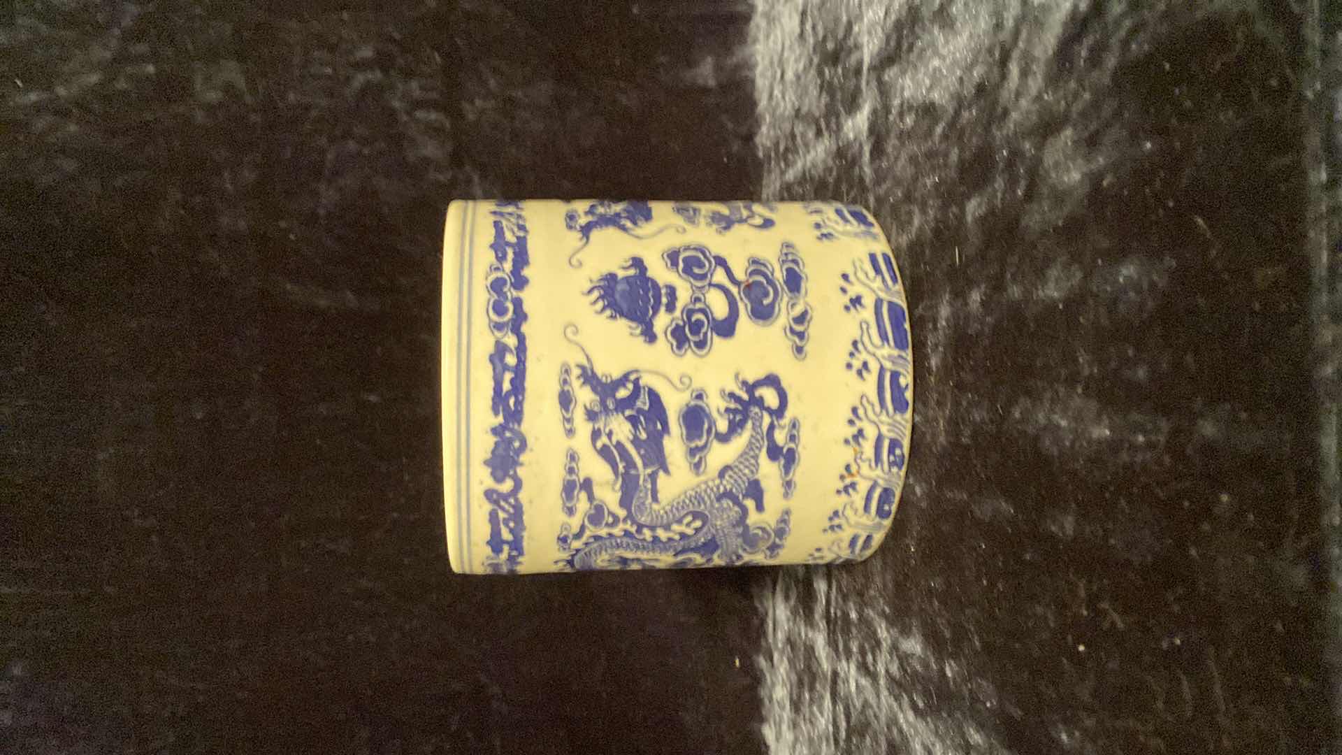 Photo 1 of BLUE AND WHITE PORCELAIN POT