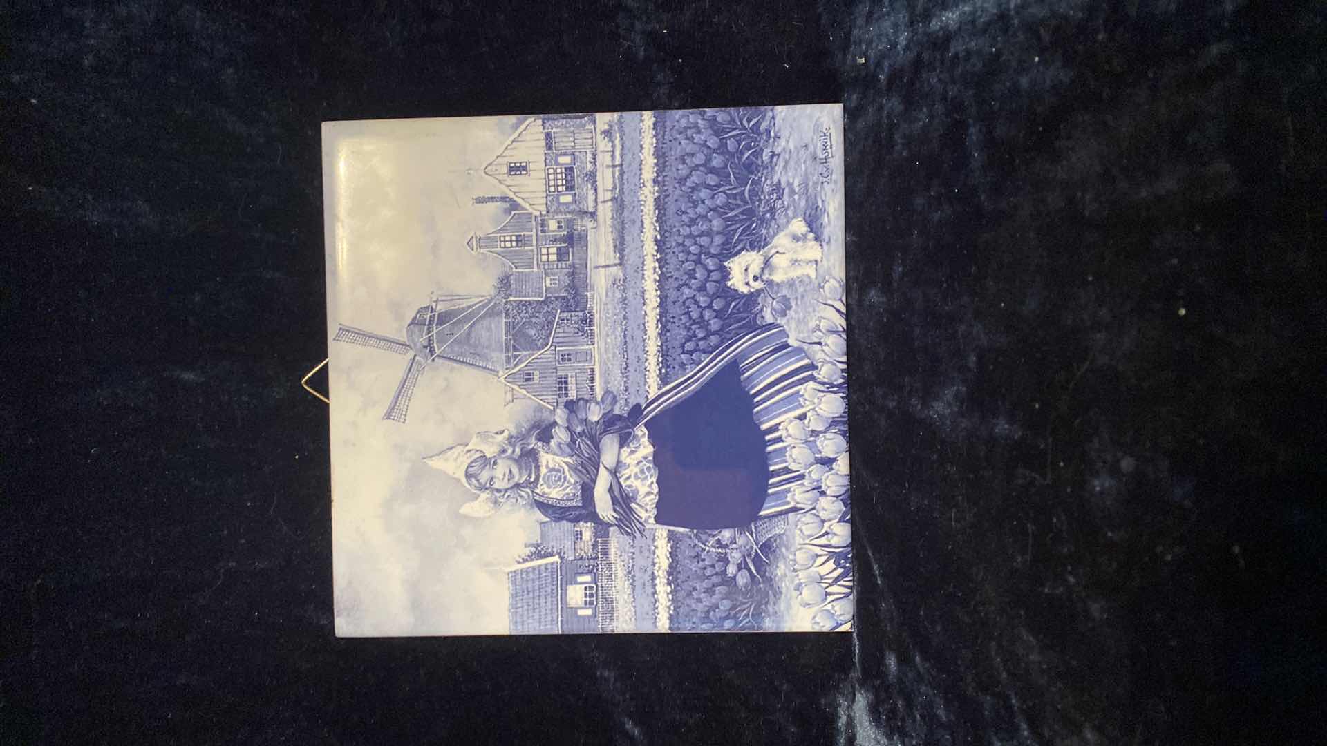 Photo 1 of BLUE AND WHITE DELFT TILE BY JC VAN HUNNIK DUTCH ARTIST