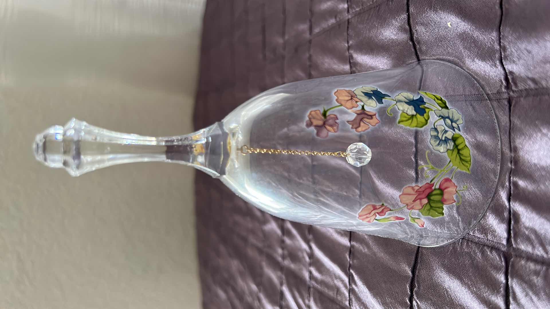 Photo 1 of APRIL LEAD CRYSTAL BIRTHDAY BELL