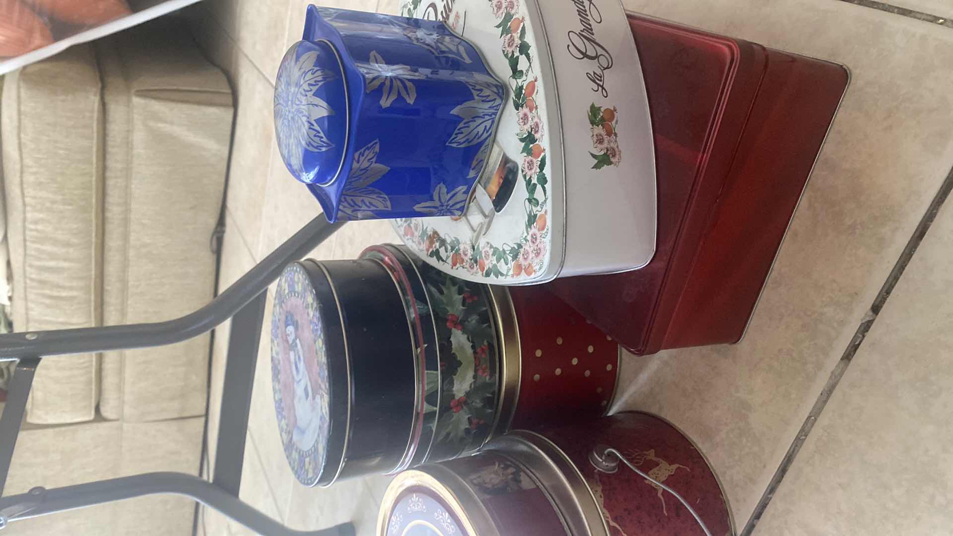 Photo 1 of DECORATIVE METAL STORAGE CONTAINERS