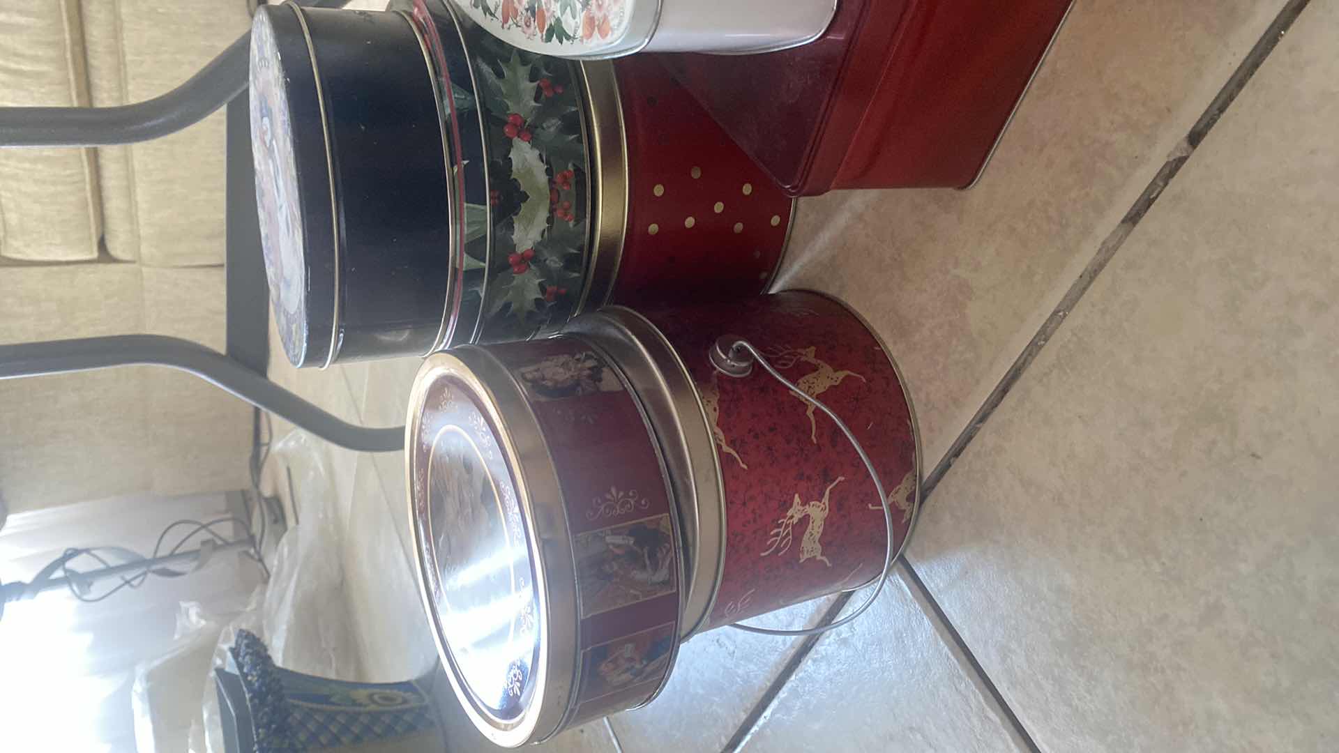 Photo 1 of DECORATIVE METAL STORAGE CONTAINERS