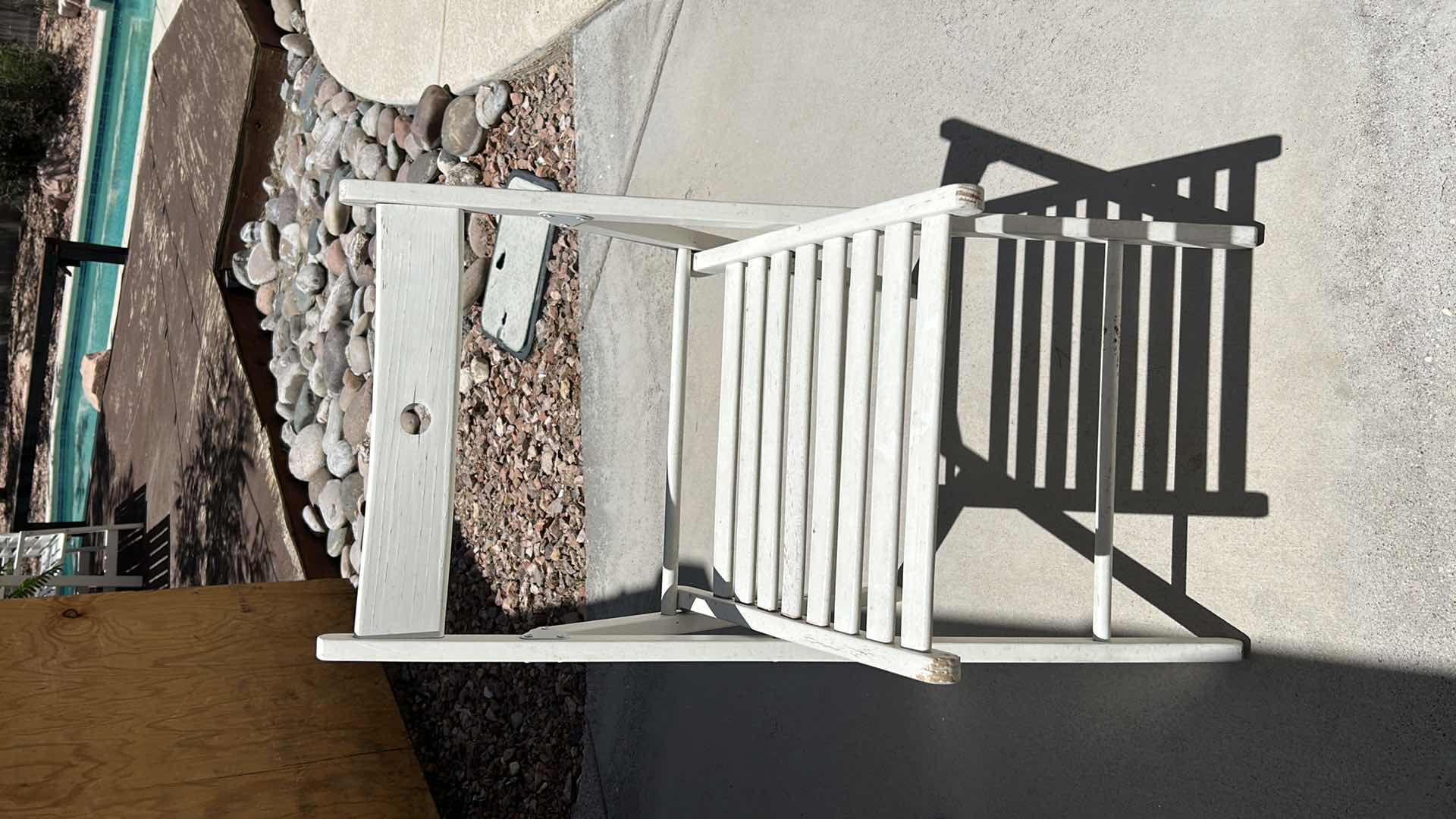 Photo 1 of WHITE WOOD PATIO CHAIR SET