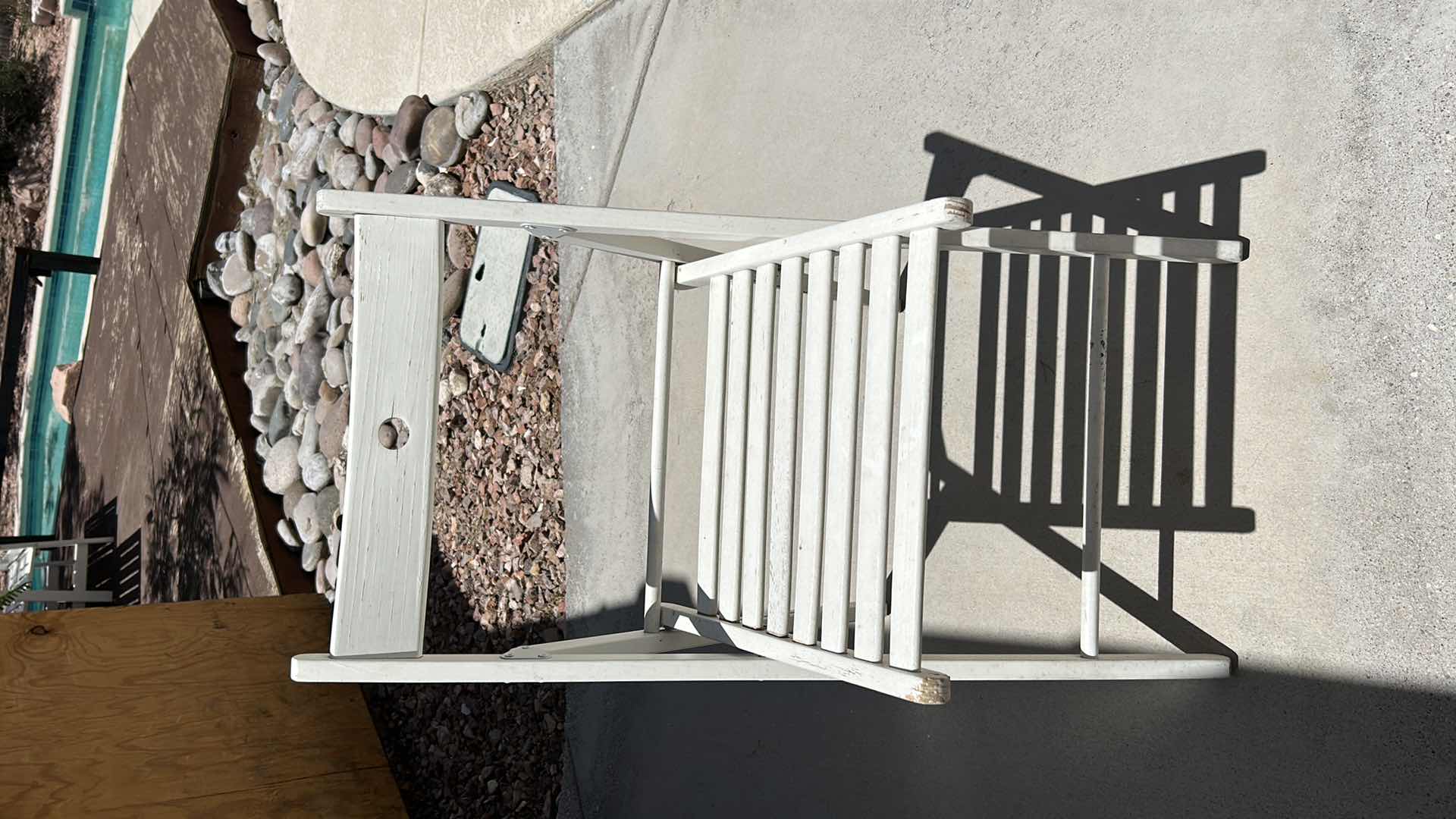 Photo 1 of WHITE WOOD PATIO CHAIR SET