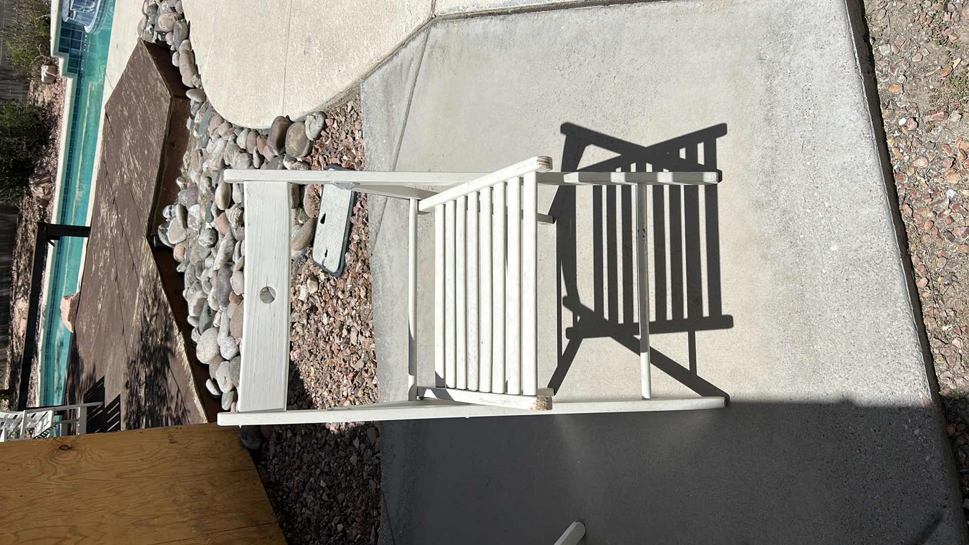 Photo 1 of WHITE WOOD PATIO CHAIR SET