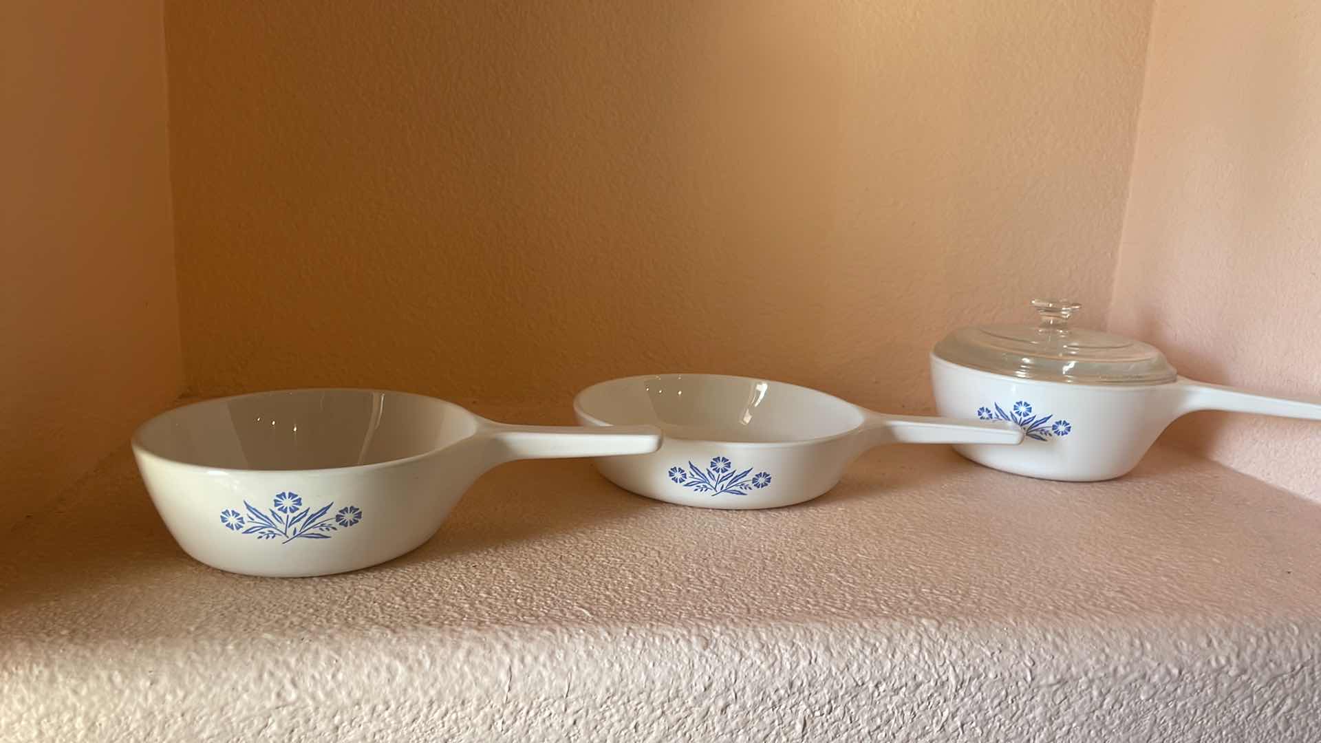 Photo 1 of CORNING WARE BLUE CORNFLOWER 3pc SET