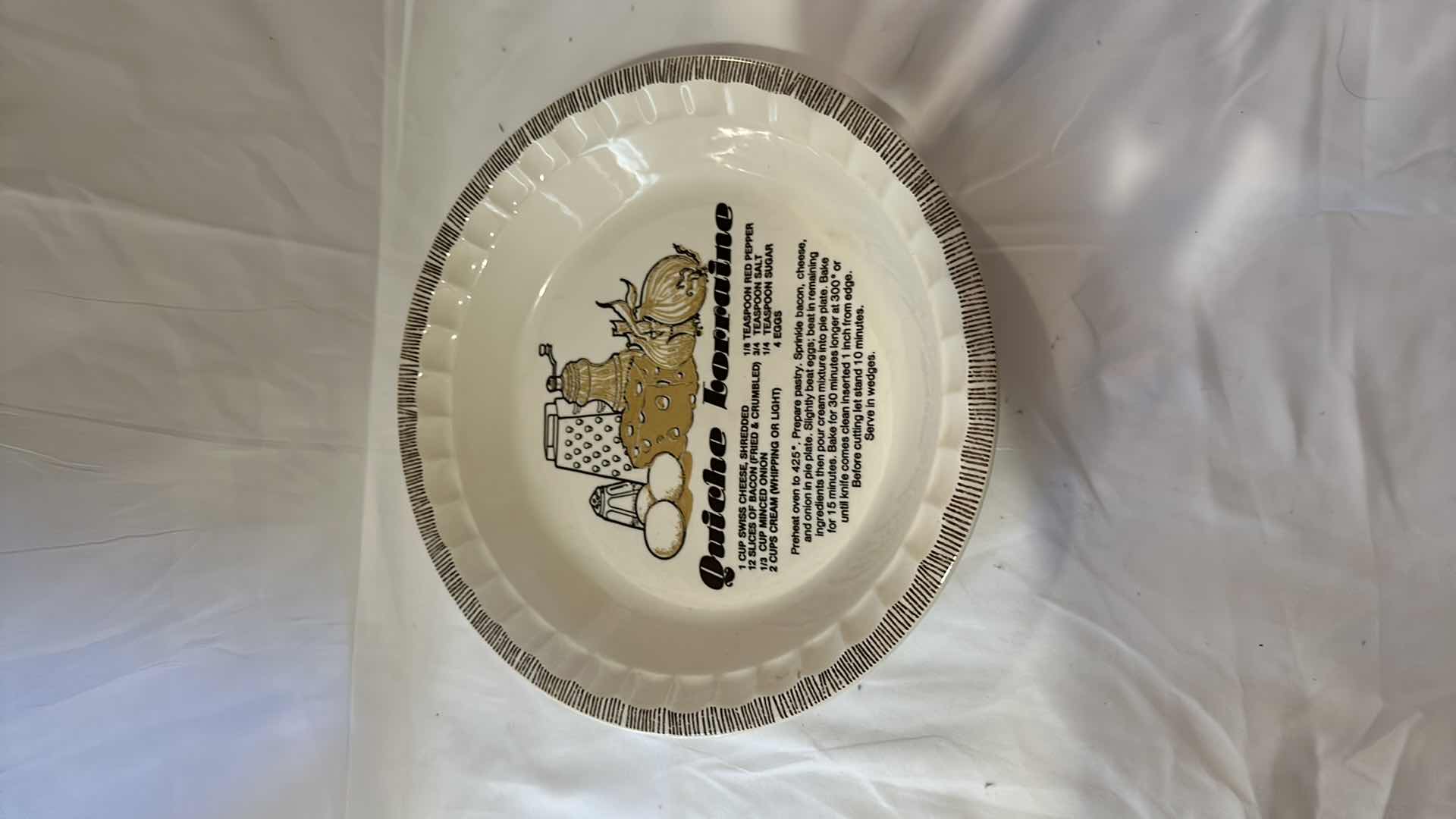 Photo 1 of QUICHE LORRAINE RECIPE PIE PLATE