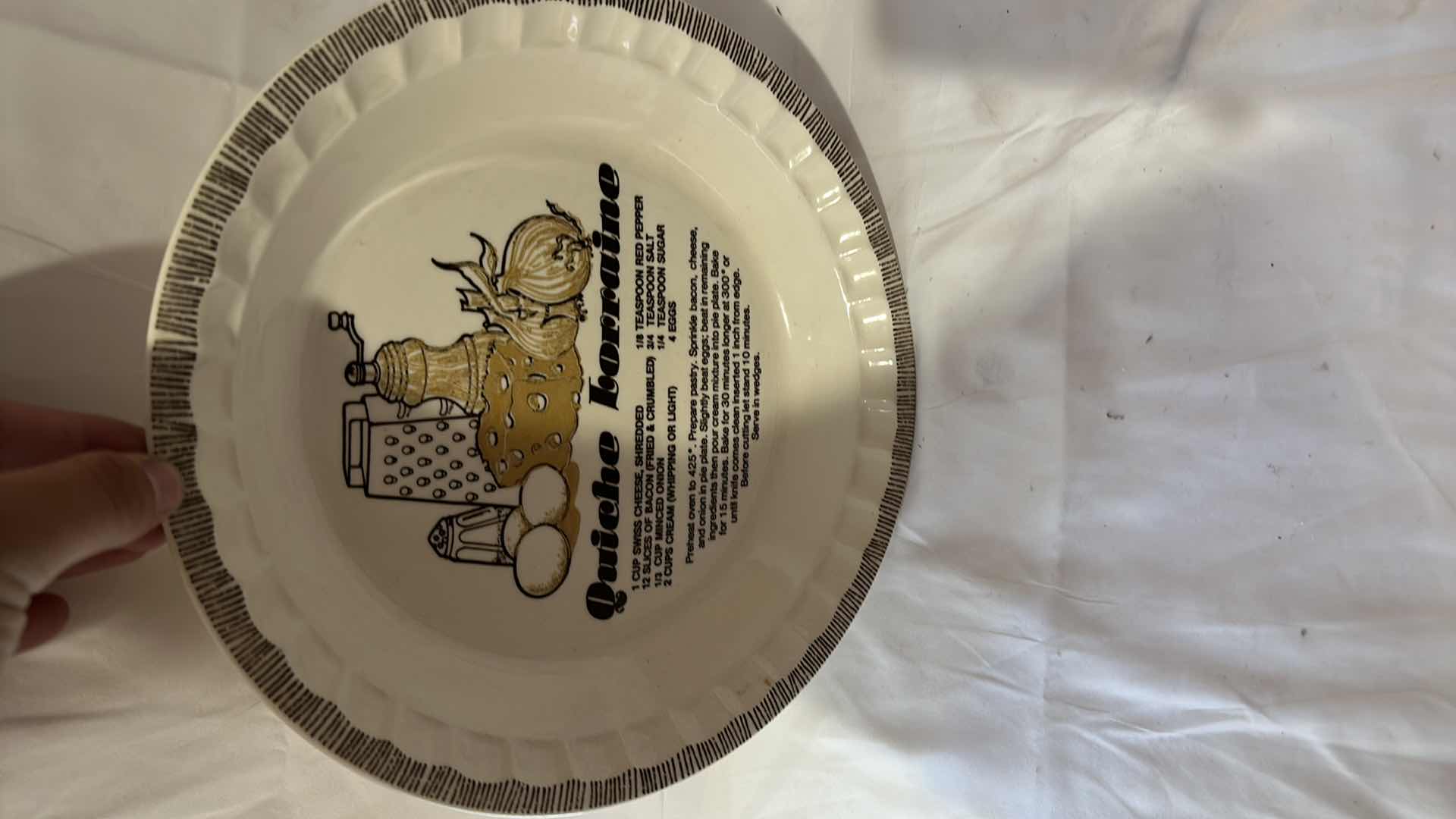 Photo 1 of QUICHE LORRAINE RECIPE PIE PLATE