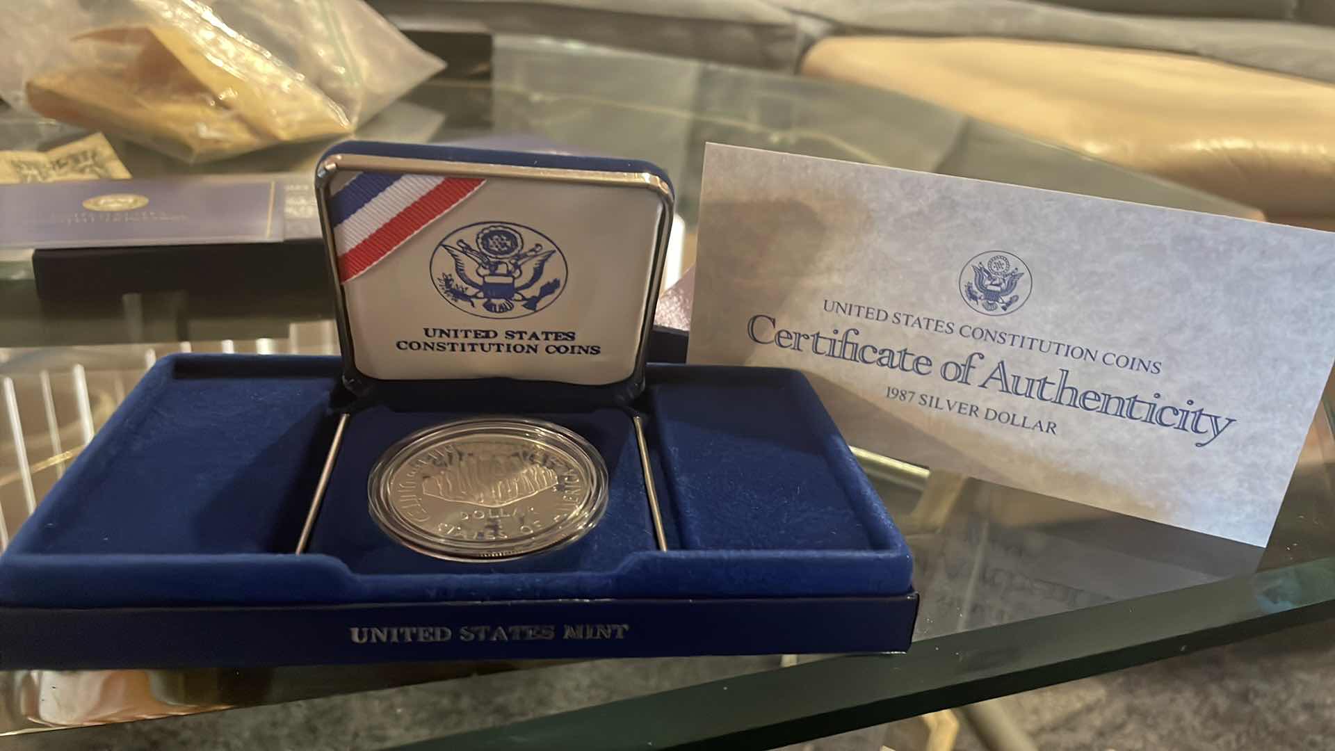 Photo 1 of 1987 CERTIFIED UNITED STATES CONSTITUTION SILVER DOLLAR