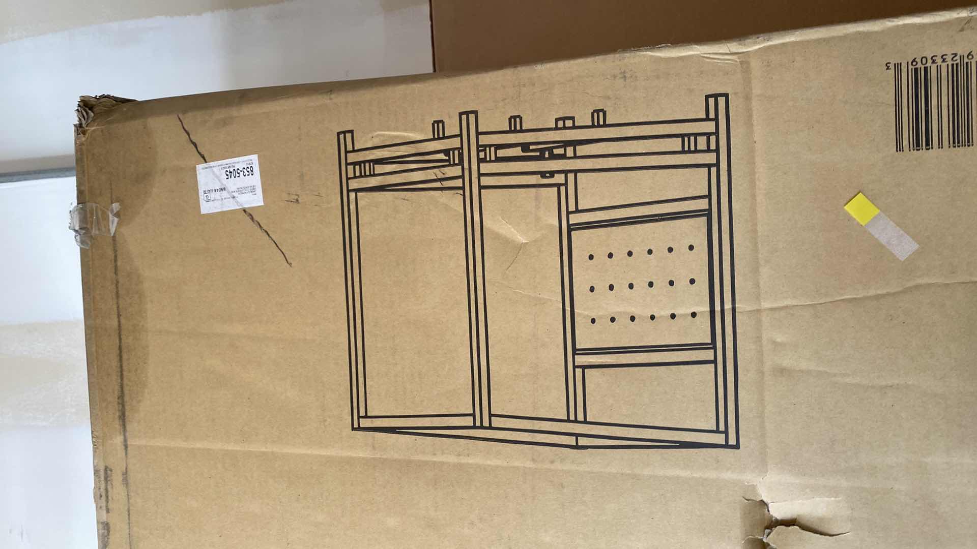 Photo 1 of METAL CANOPY BED WITH UPHOLSTERED HEADBOARD - KING SIZE OVERALL DIMENSIONS: 86 IN. LENGTH X 80.5 IN. WIDTH X 83 IN. HEIGHT TUFTED HEADBOARD - NEW IN BOX
