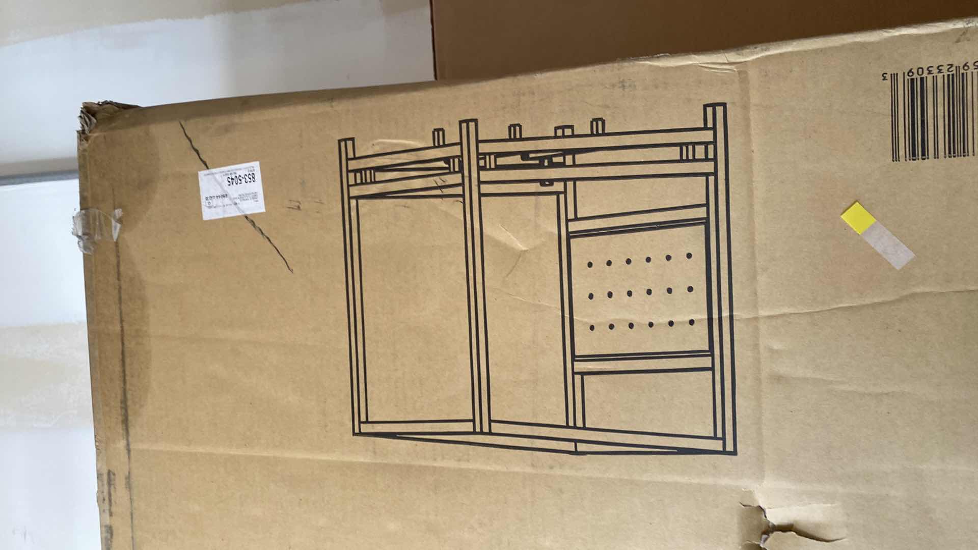 Photo 1 of METAL CANOPY BED WITH UPHOLSTERED HEADBOARD - KING SIZE OVERALL DIMENSIONS: 86 IN. LENGTH X 80.5 IN. WIDTH X 83 IN. HEIGHT TUFTED HEADBOARD - NEW IN BOX
