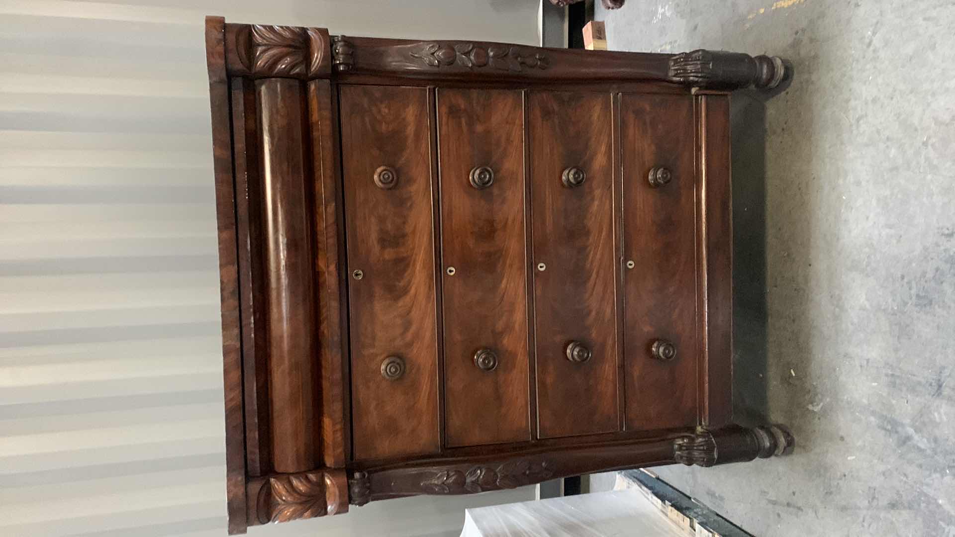 Photo 1 of VINTAGE ORNATE WALNUT CHEST 49” x 23” x H64”