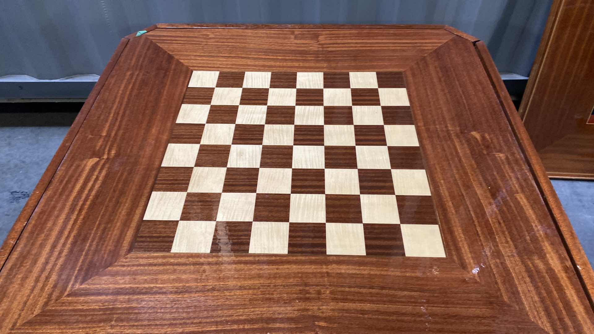 Photo 1 of ANTIQUE GAMING TABLE WITH FLORAL DETAIL AND LACQUER FINISH (4 CHAIRS AVAILABLE SEPARATELY)