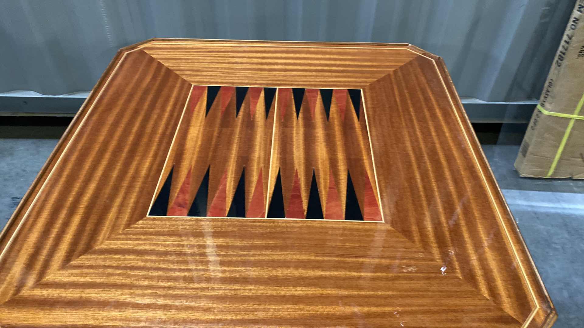 Photo 1 of ANTIQUE GAMING TABLE WITH FLORAL DETAIL AND LACQUER FINISH (4 CHAIRS AVAILABLE SEPARATELY)