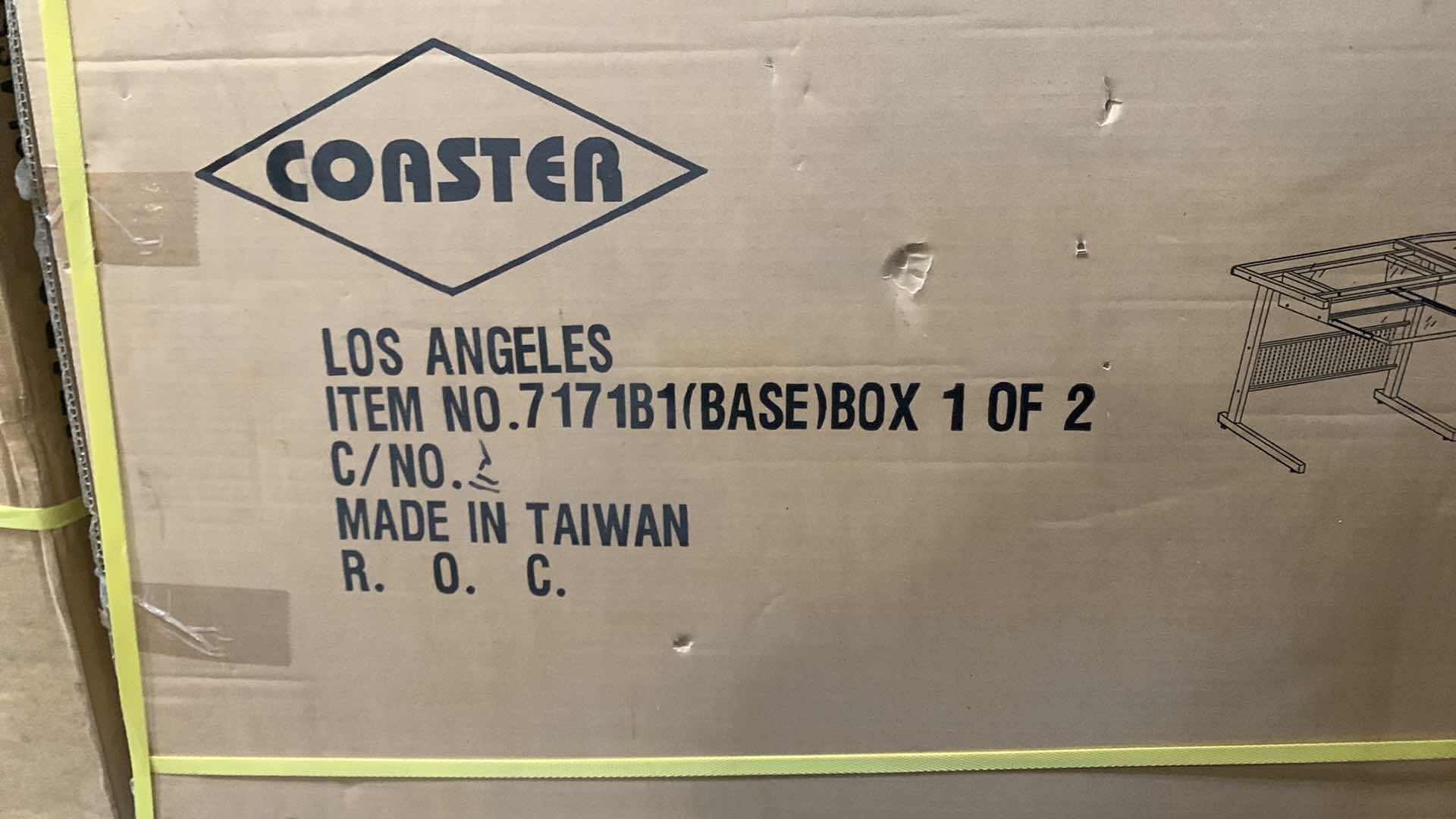 Photo 1 of NEW COASTER CORNER DESK IN BOX W GLASS TOPS