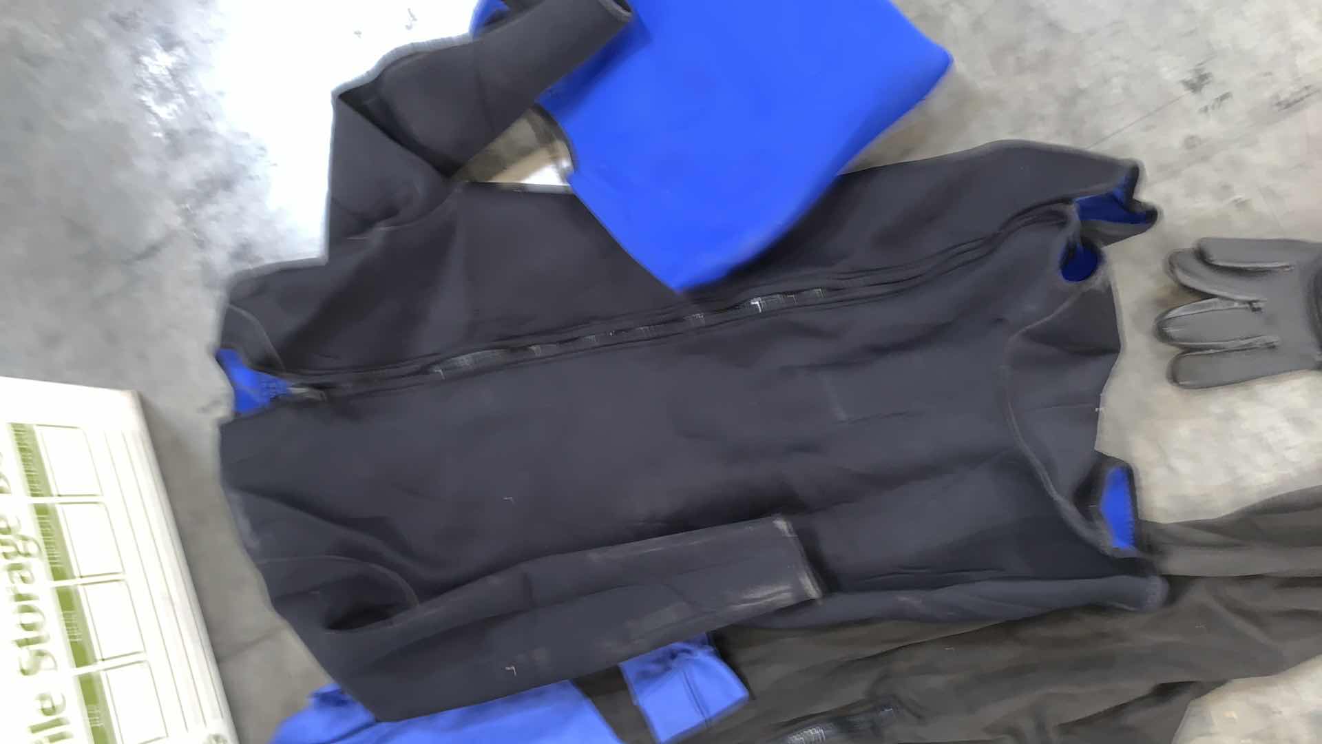 Photo 1 of WETSUIT ASSORTMENT, BOOTS, FACE MASK AND MORE
