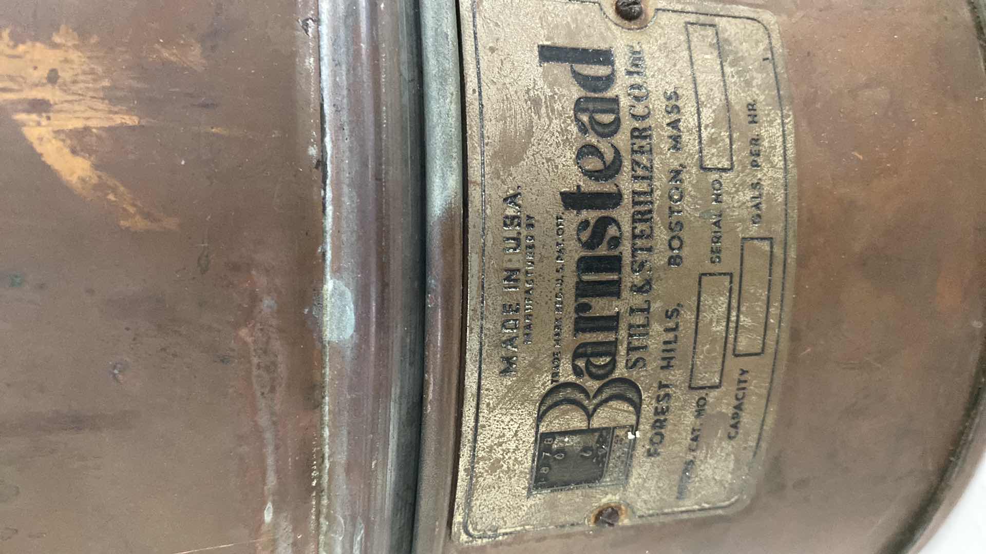 Photo 1 of VINTAGE TABLE TOP COPPERPLATE URN OR WATER BOILER