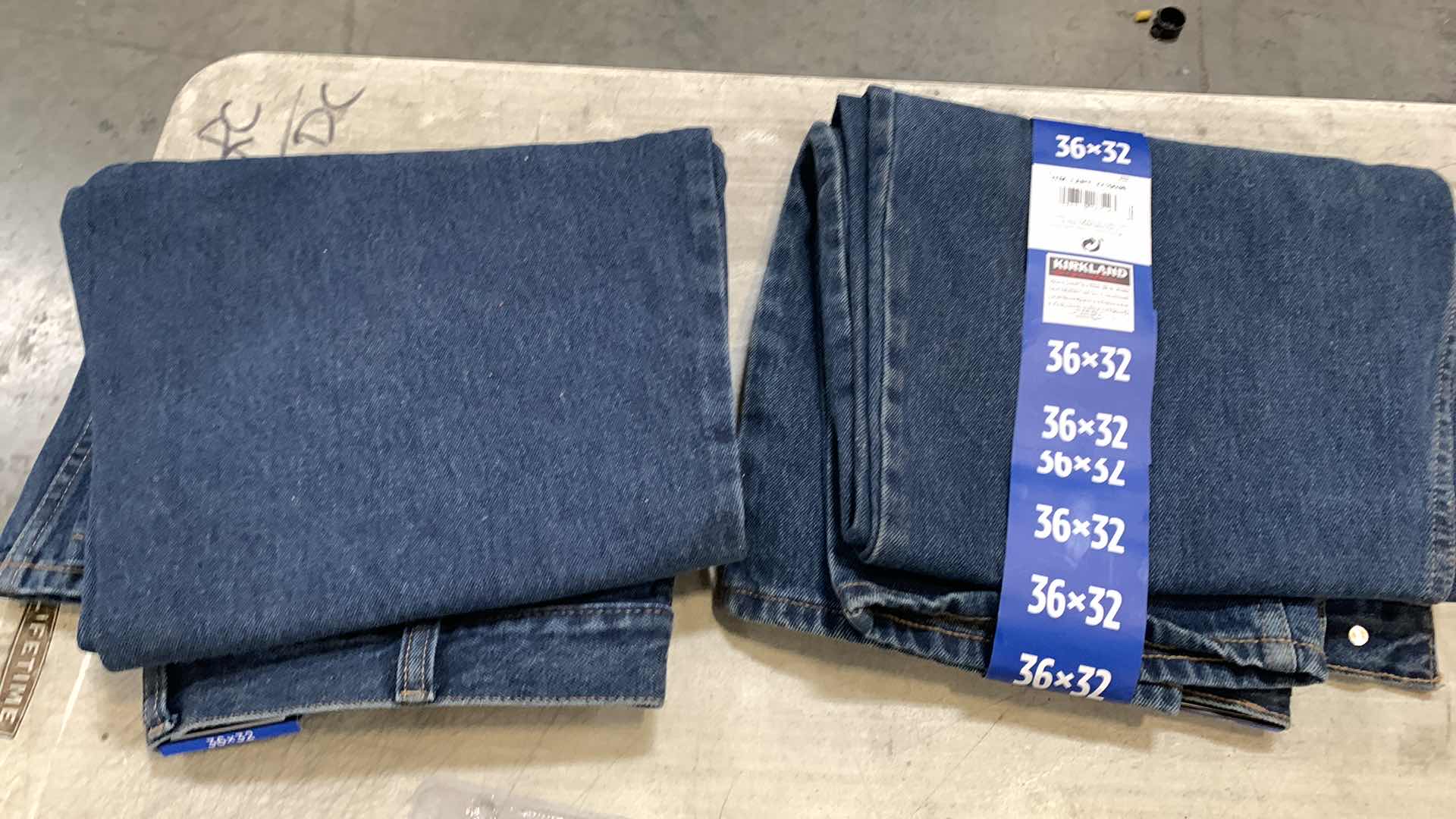 Photo 1 of 2 DRAG RACING BANNERS AND 2 PAIR NEW 36 x 32 JEANS