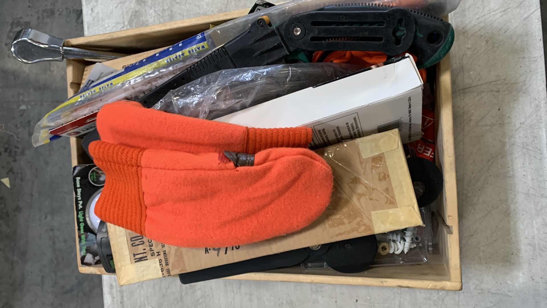 Photo 1 of CRATE OF GARAGE ITEMS